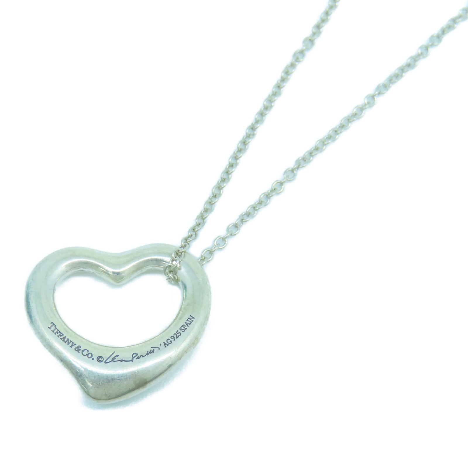 TIFFANY&amp;CO 925 Sterling Silver Heart Necklace Necklace Silver