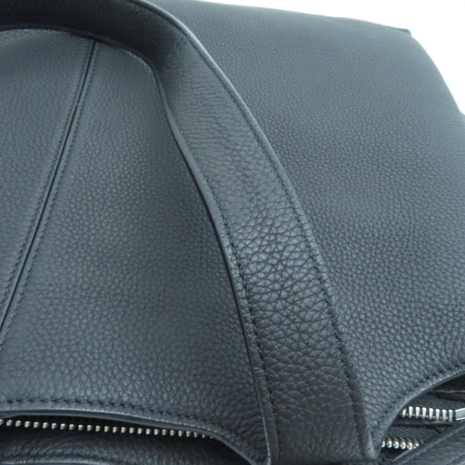 CELINE 牛皮皮革Frifold Tote銀扣手挽袋/肩背袋黑色