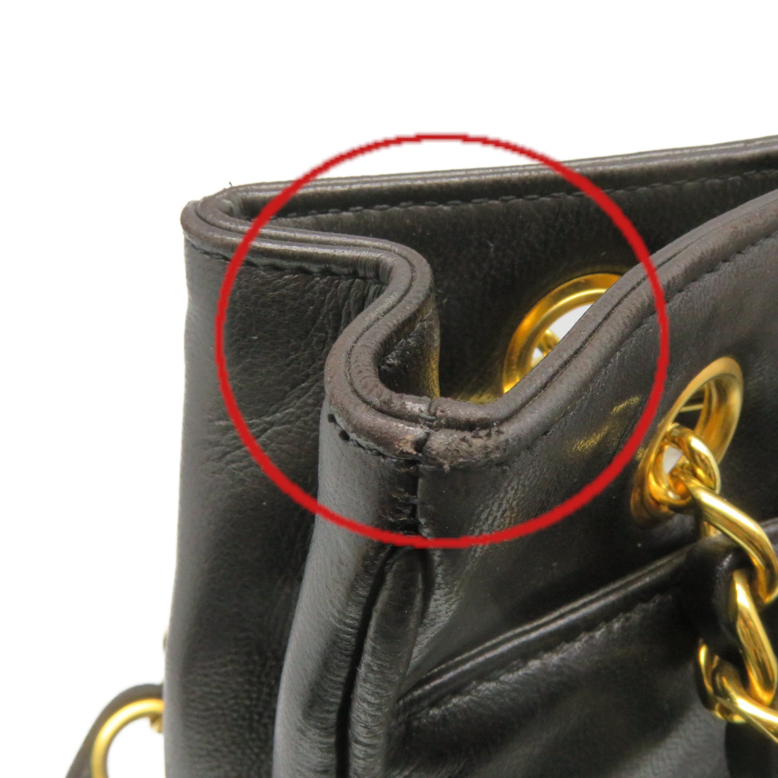 CHANEL 【激減優惠】羊皮皮革Chain Shoulder Bag金扣鏈帶肩背袋黑色