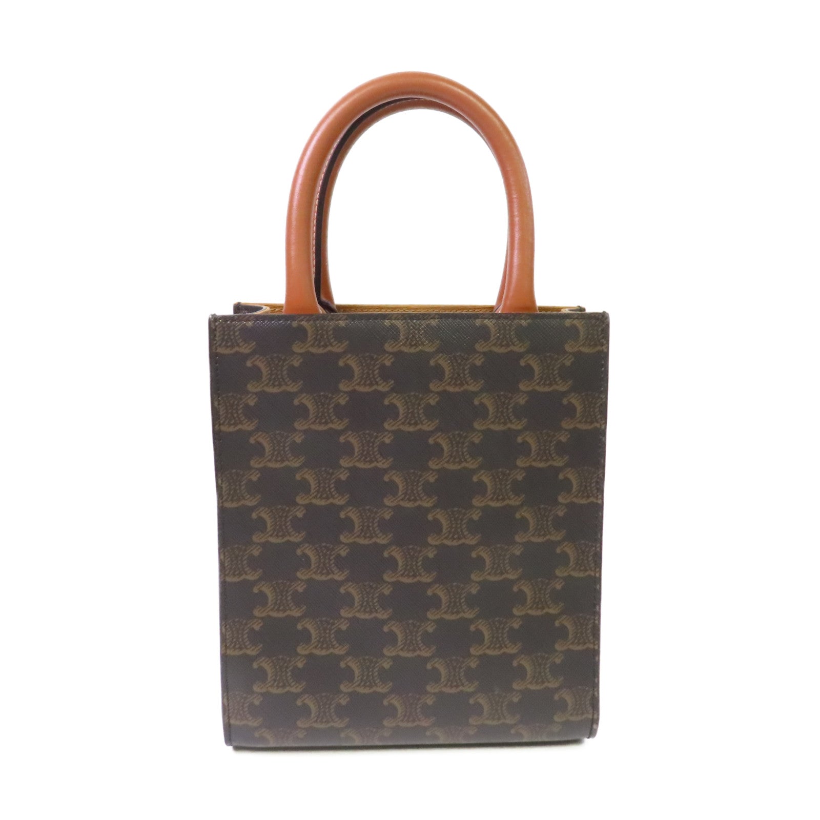 CELINE Triomphe帆布Mini Cabas 2Way Shoulder Bag手挽肩背兩用袋啡色