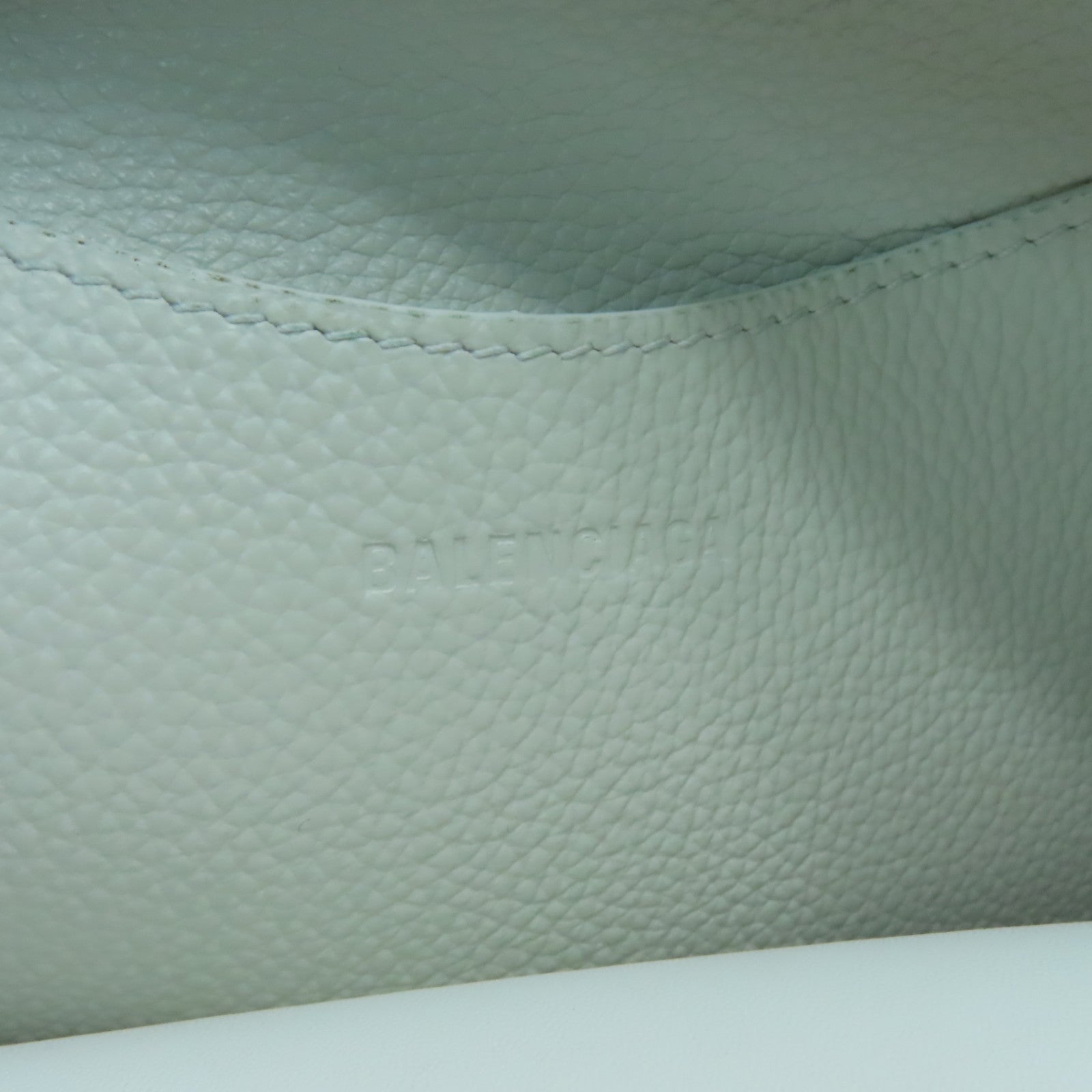 BALENCIAGA 牛皮皮革Neo Classic City S Bag銀扣手挽肩背兩用袋白色