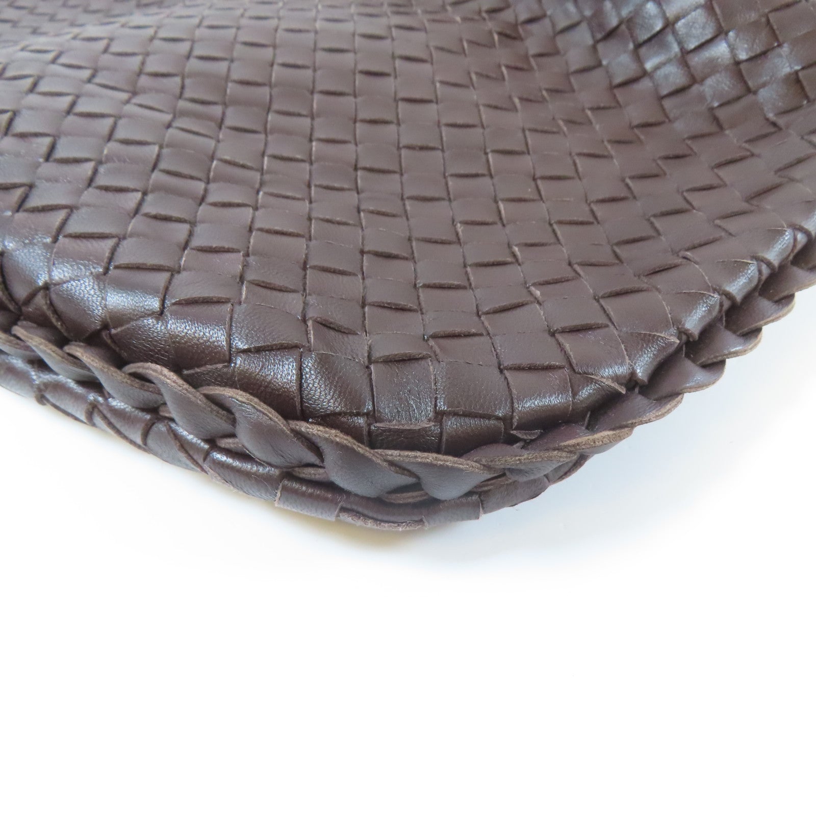 BOTTEGA VENETA 織紋皮革Shoulder Bag手挽袋啡色