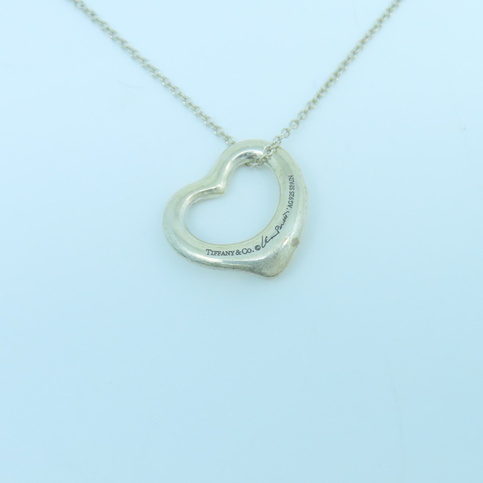 TIFFANY&amp;CO 925 Sterling Silver Heart Necklace Necklace Silver