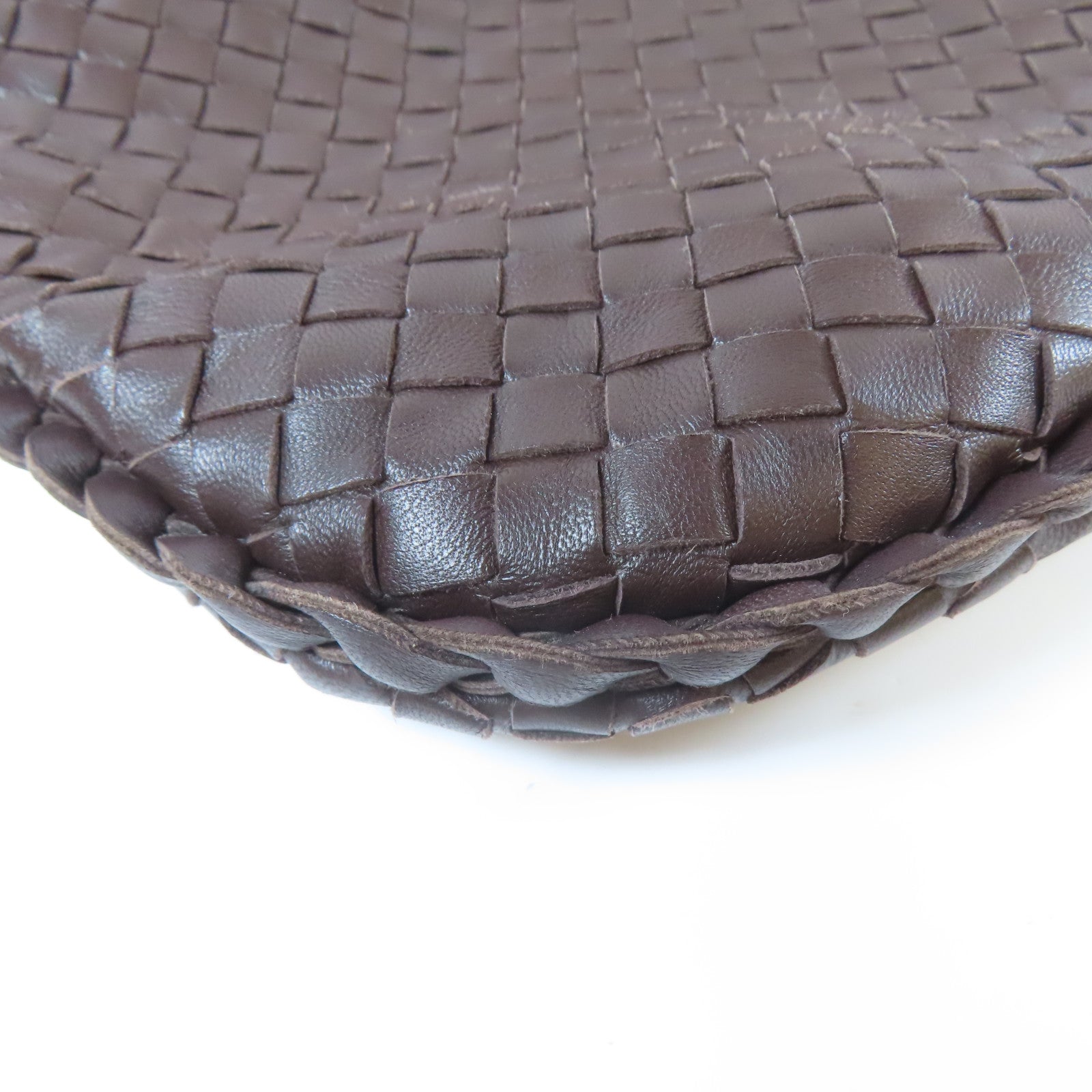 BOTTEGA VENETA 織紋皮革Shoulder Bag手挽袋啡色