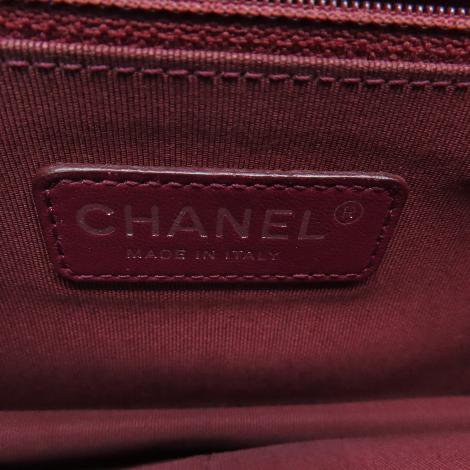CHANEL 【激減優惠】菱格牛皮皮革Chain Shoulder Bag銀扣鏈帶肩背袋深藍色/黑色