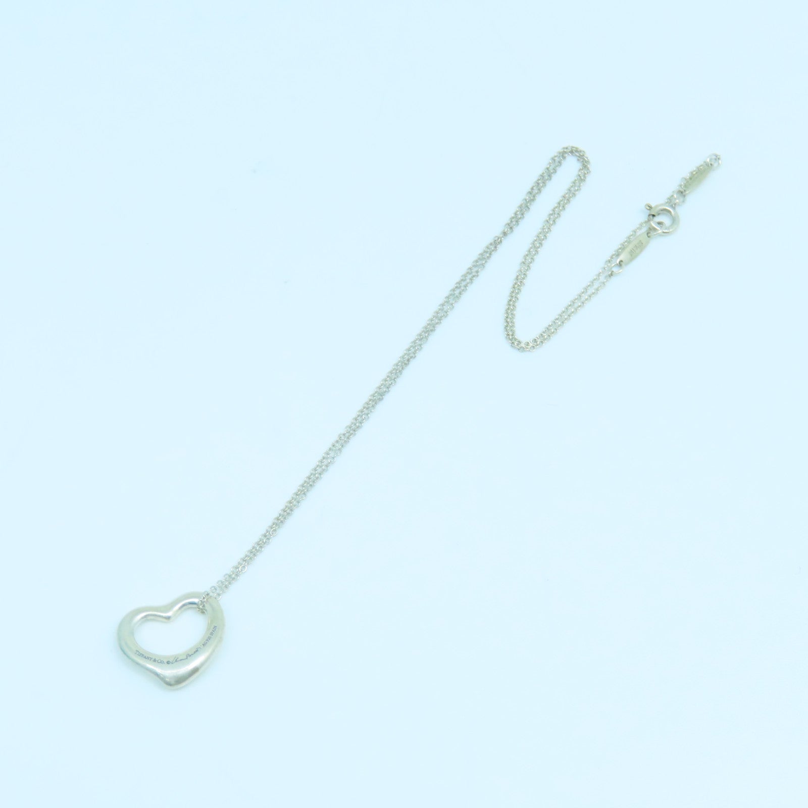 TIFFANY&amp;CO 925 Sterling Silver Heart Necklace Necklace Silver