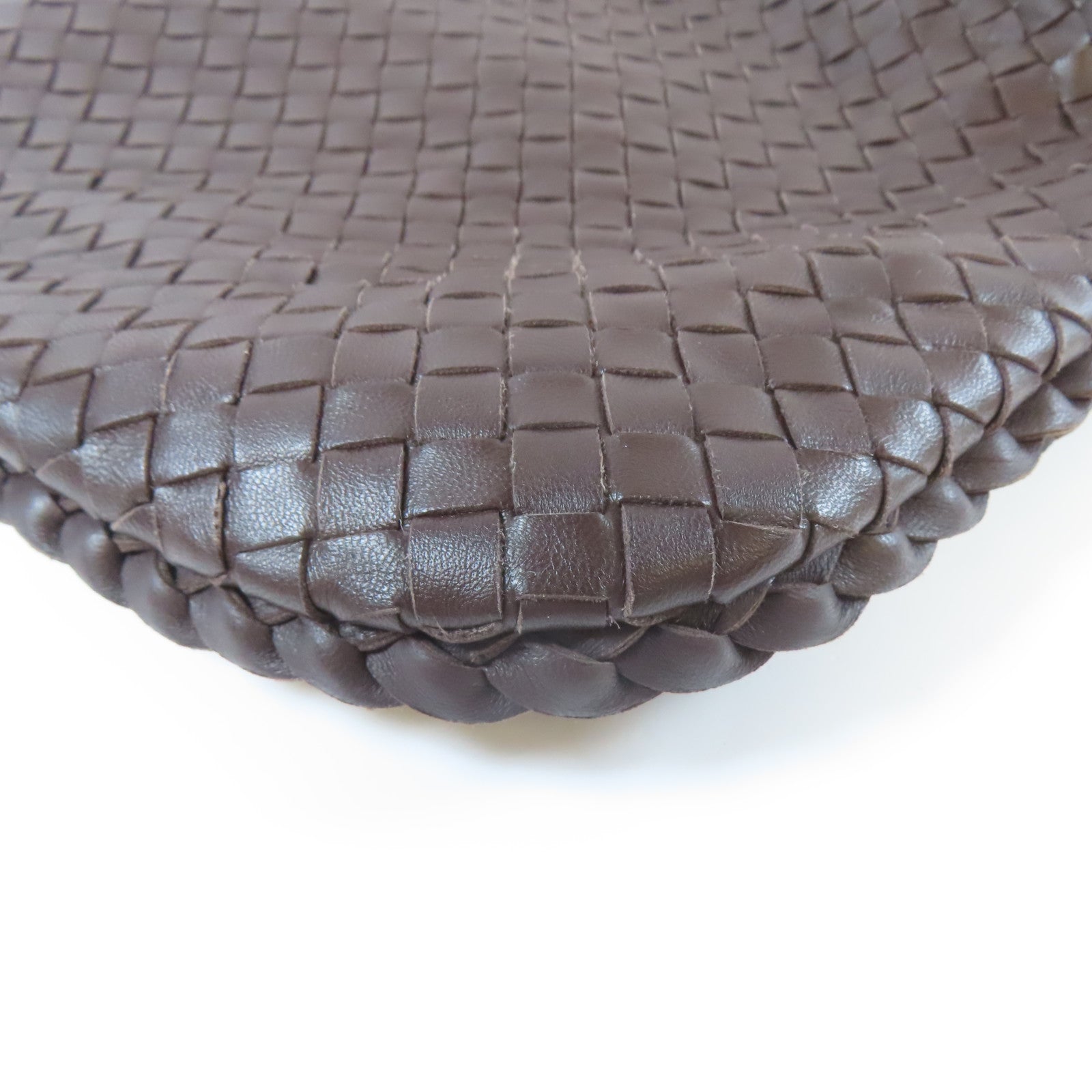BOTTEGA VENETA 織紋皮革Shoulder Bag手挽袋啡色