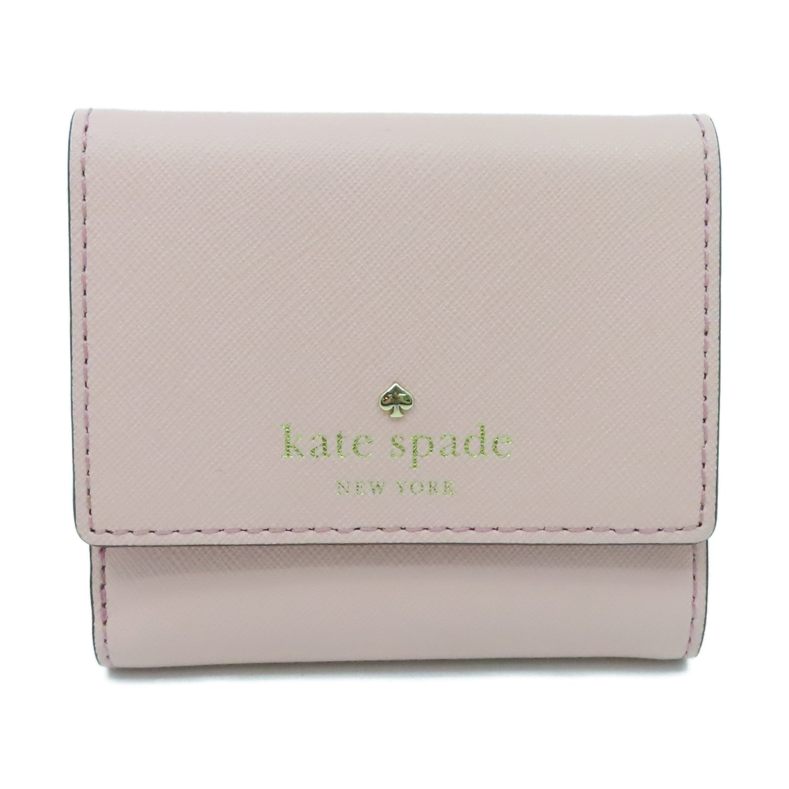 Kate Spade 牛皮皮革Wallet金扣錢包粉紅色