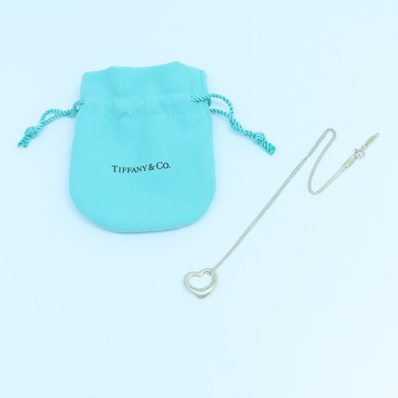 TIFFANY&amp;CO 925 Sterling Silver Heart Necklace Necklace Silver