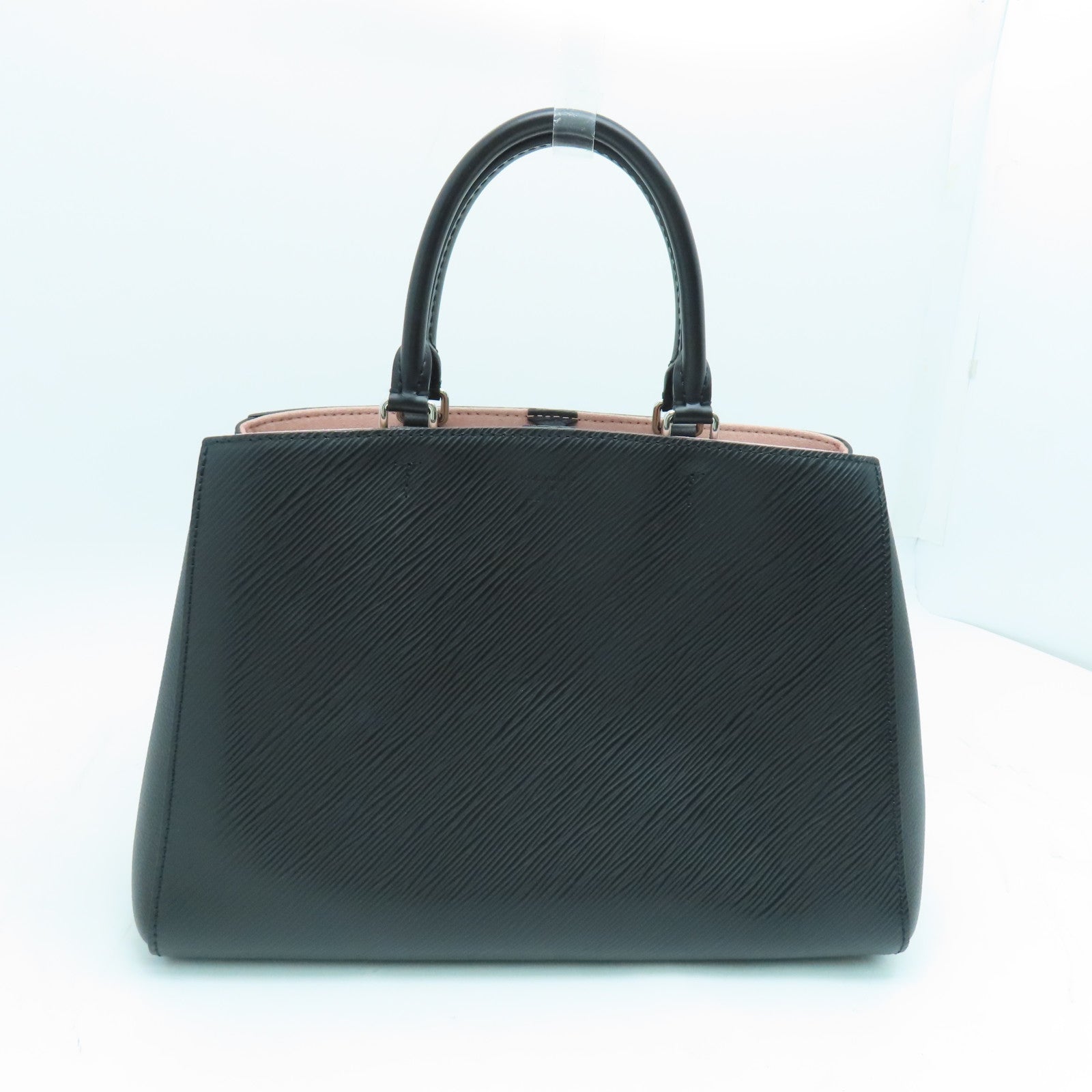 LOUIS VUITTON Epi Marelle MM銀扣手挽肩背兩用袋黑色/粉紅色