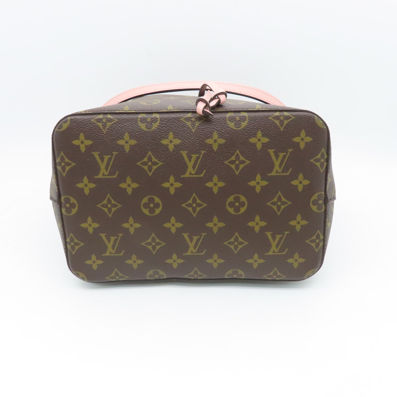 LOUIS VUITTON Monogram Neo Noe MM金扣肩背袋棕色/粉紅色