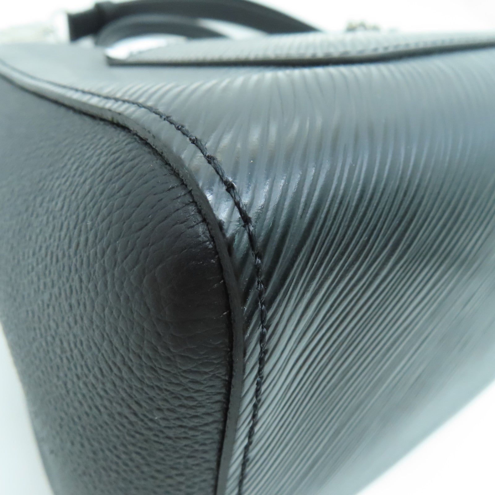 LOUIS VUITTON Epi Marelle MM銀扣手挽肩背兩用袋黑色/粉紅色