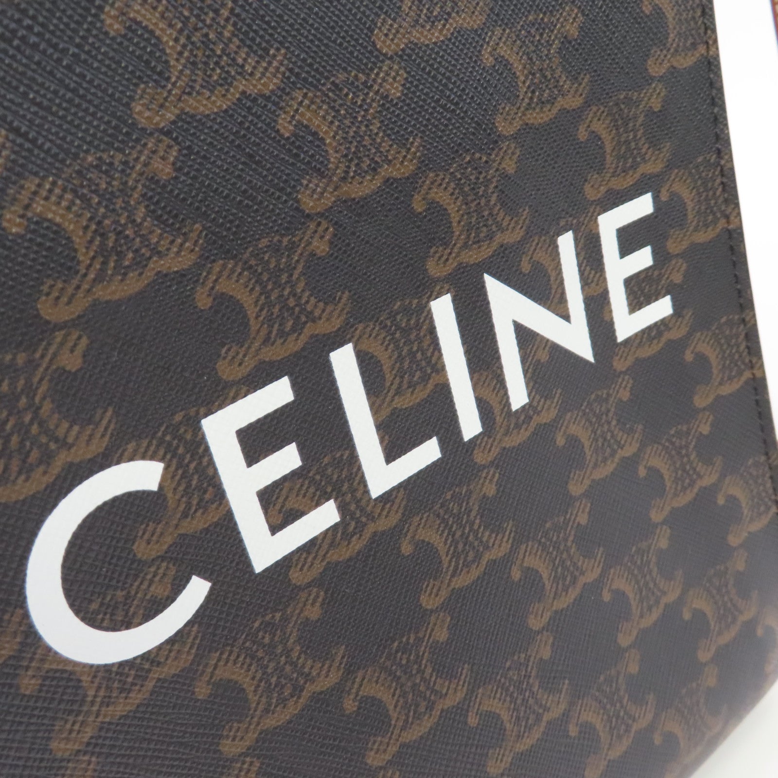 CELINE Triomphe帆布Mini Cabas 2Way Shoulder Bag手挽肩背兩用袋啡色