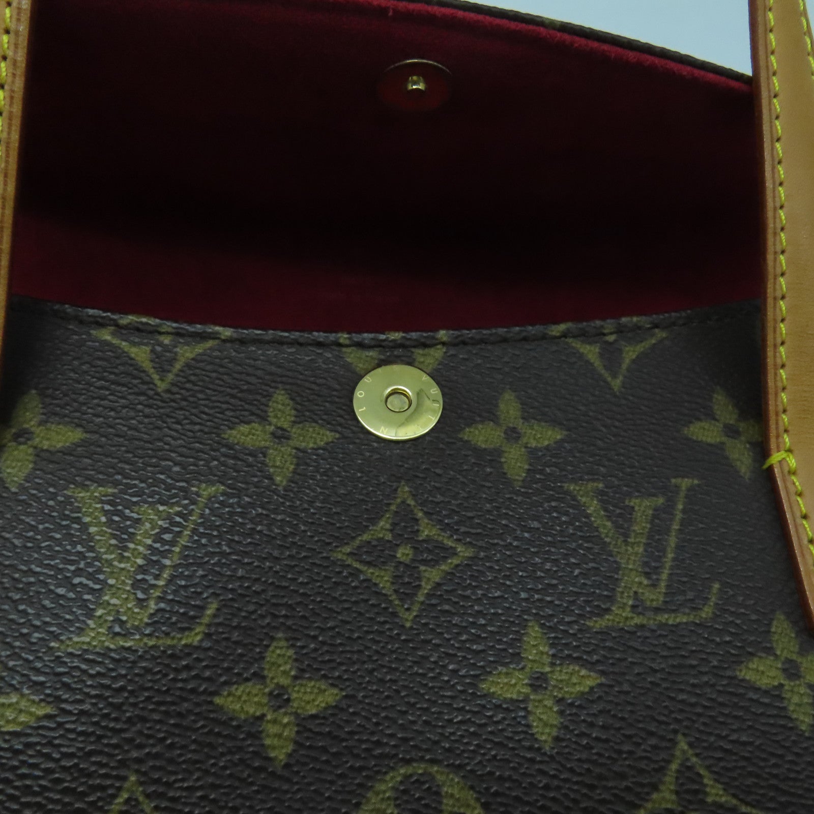 LOUIS VUITTON Monogram Sonatine金扣手挽袋啡色