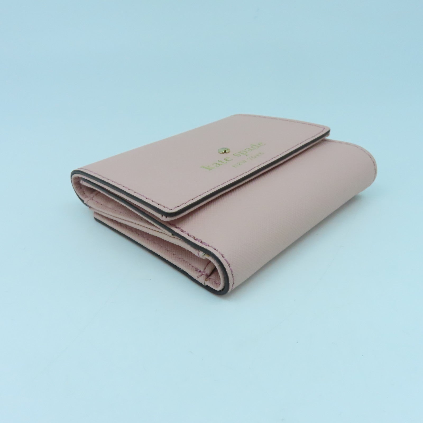 Kate Spade 牛皮皮革Wallet金扣錢包粉紅色