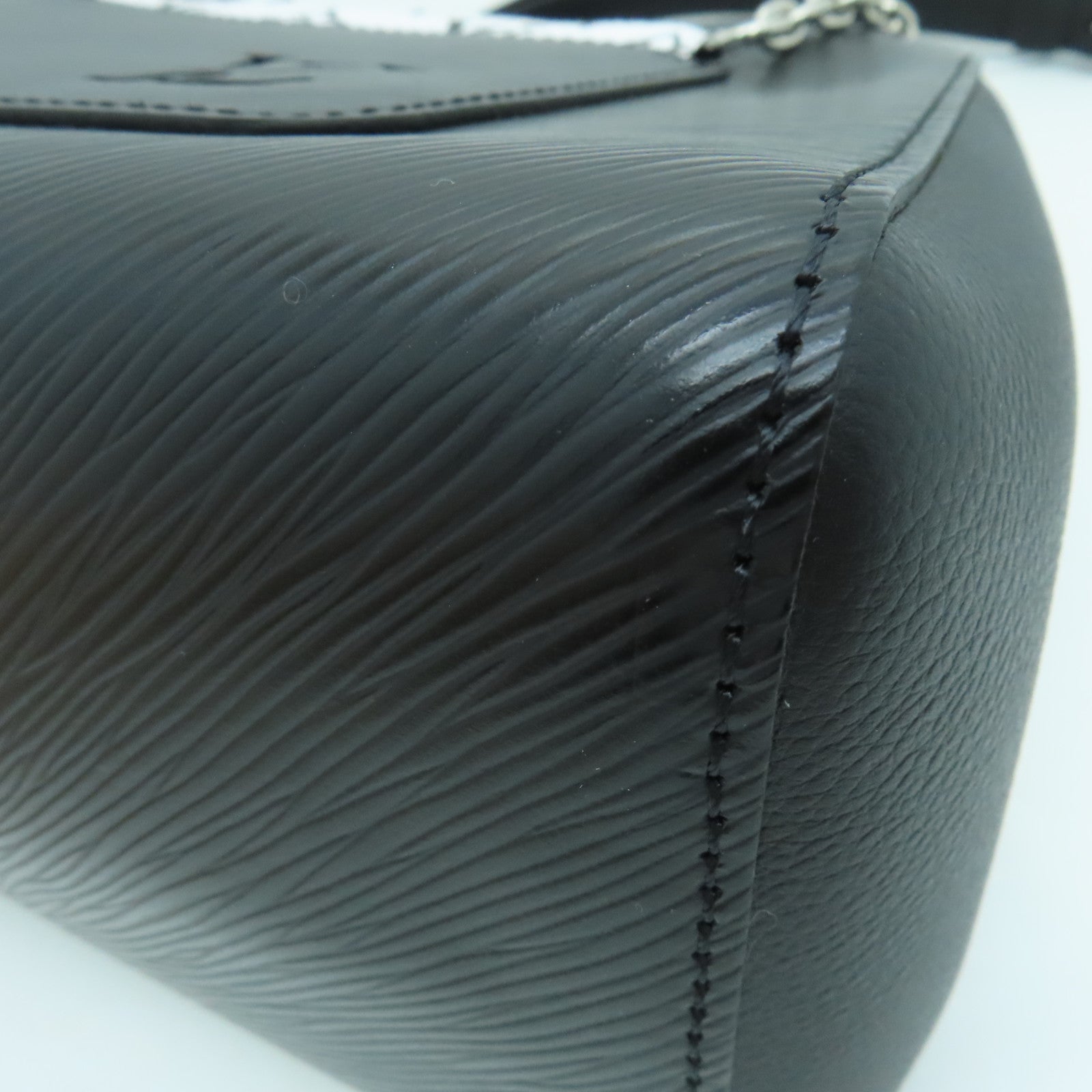 LOUIS VUITTON Epi Marelle MM銀扣手挽肩背兩用袋黑色/粉紅色