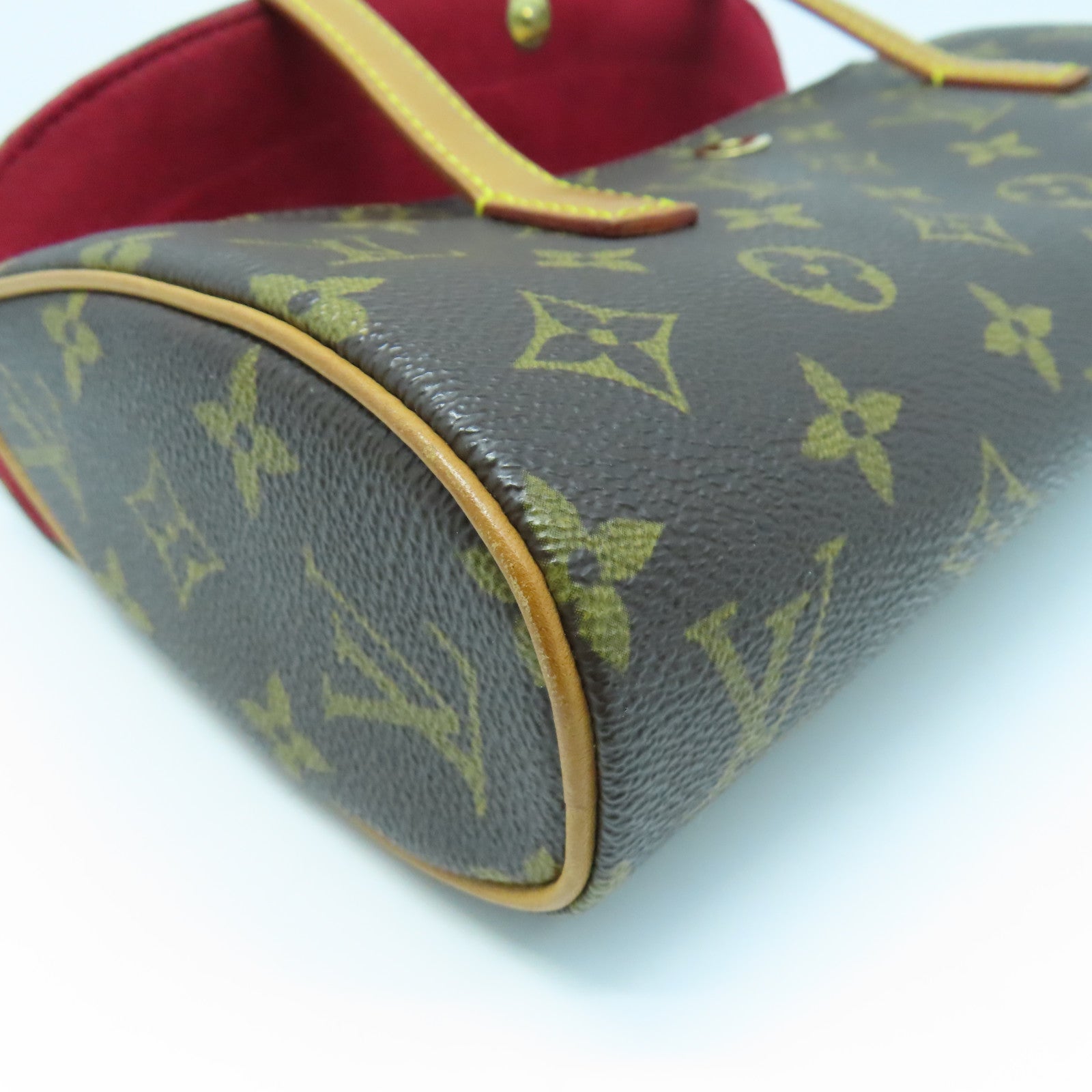 LOUIS VUITTON Monogram Sonatine金扣手挽袋啡色