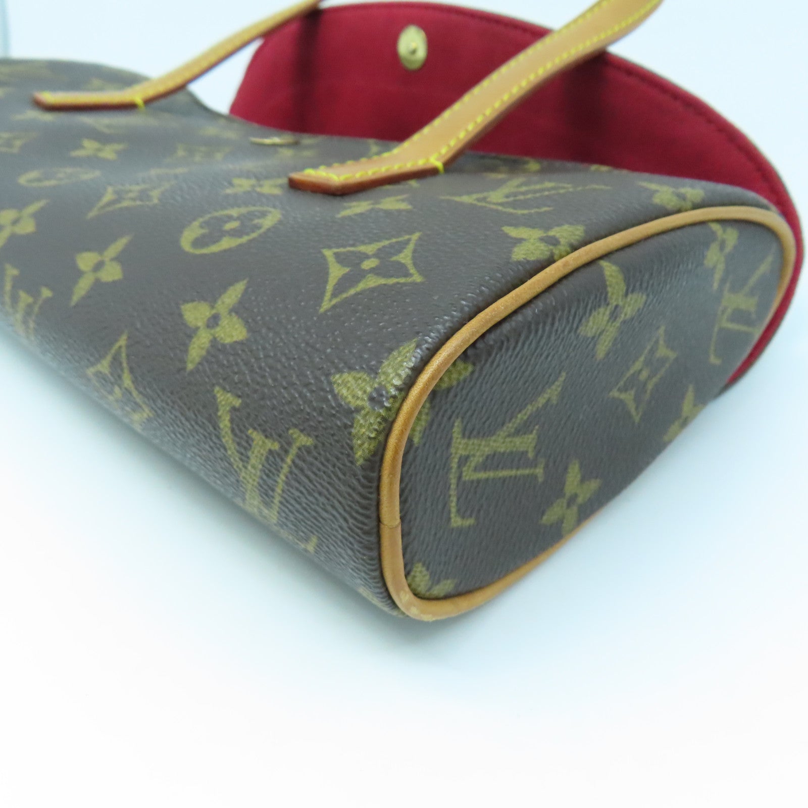 LOUIS VUITTON Monogram Sonatine金扣手挽袋啡色