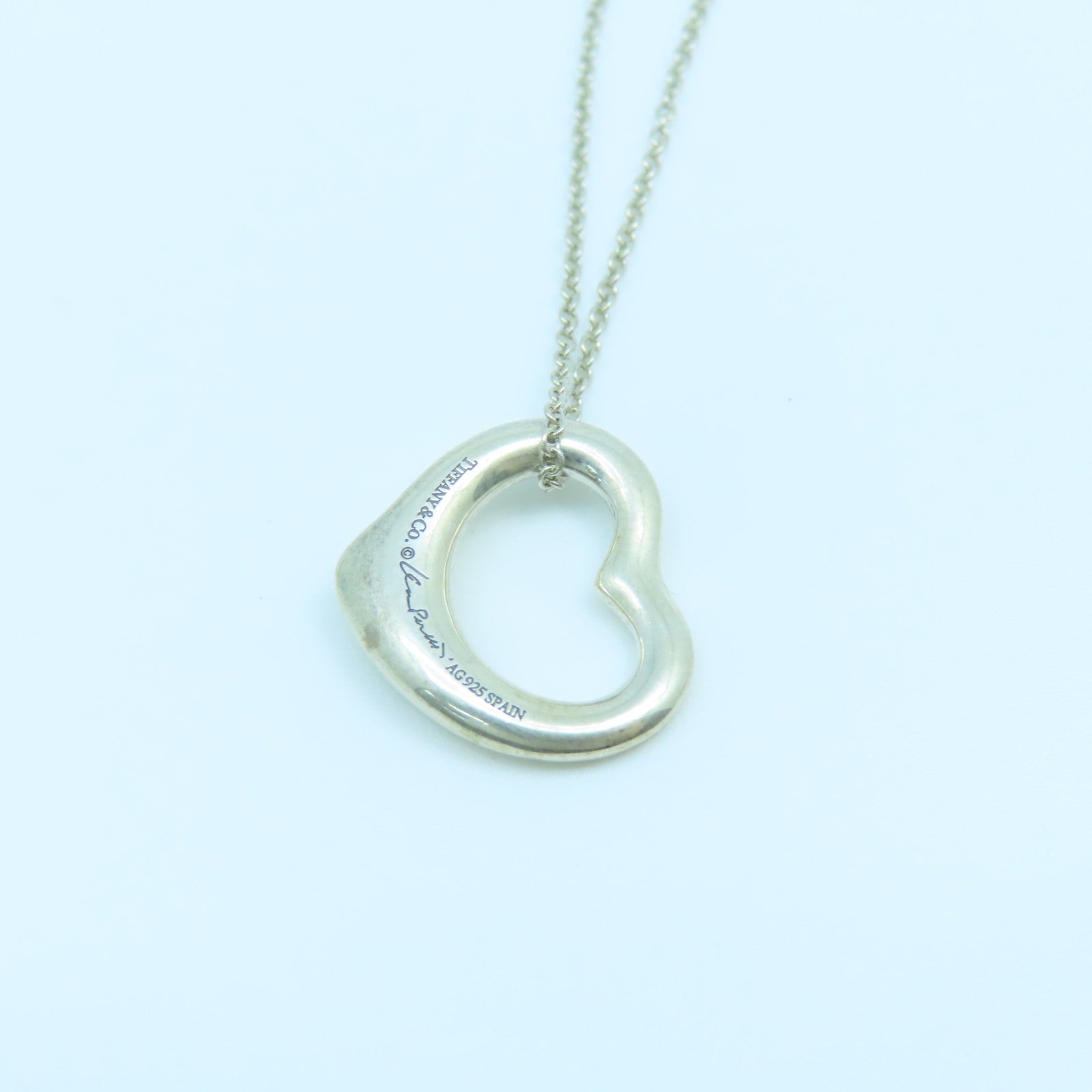 TIFFANY&amp;CO 925 Sterling Silver Heart Necklace Necklace Silver