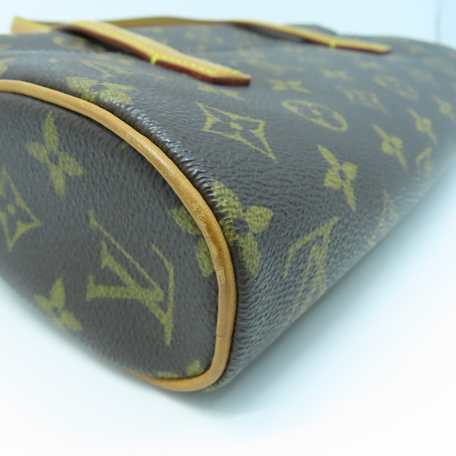 LOUIS VUITTON Monogram Sonatine金扣手挽袋啡色