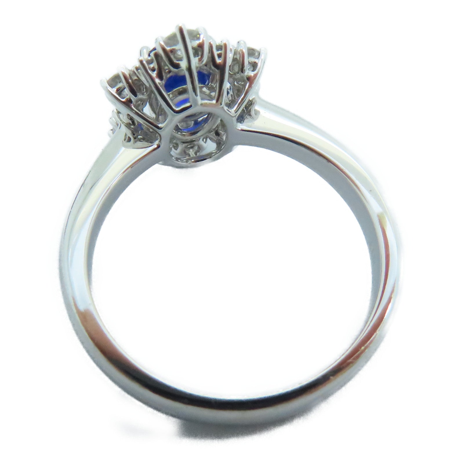 JEWELRY 18K白金Sapphire Ring蓝宝石戒指US#6