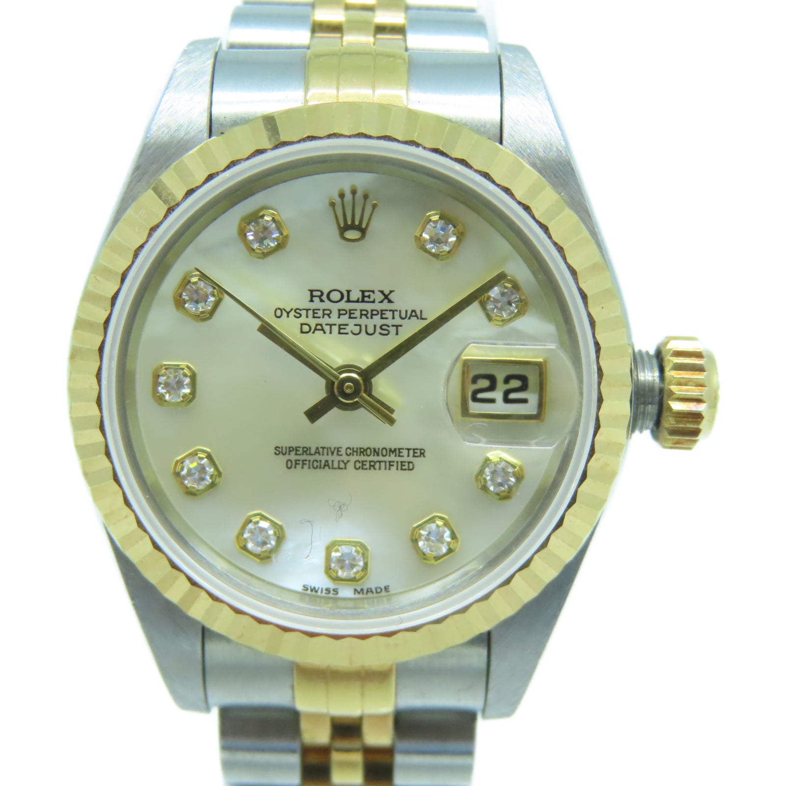 ROLEX Datejust 18K黃金不鏽鋼手錶自動機芯金色