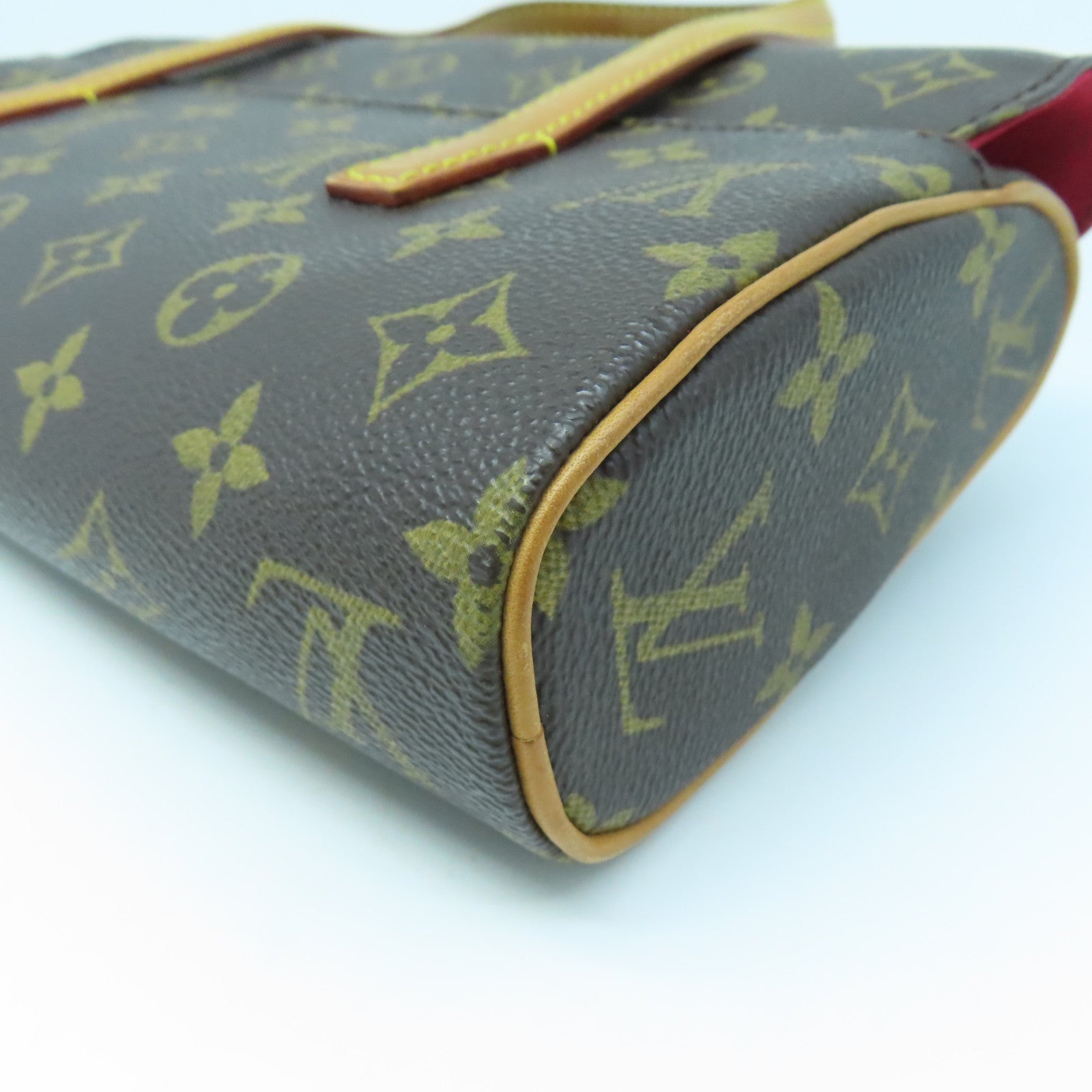 LOUIS VUITTON Monogram Sonatine金扣手挽袋啡色