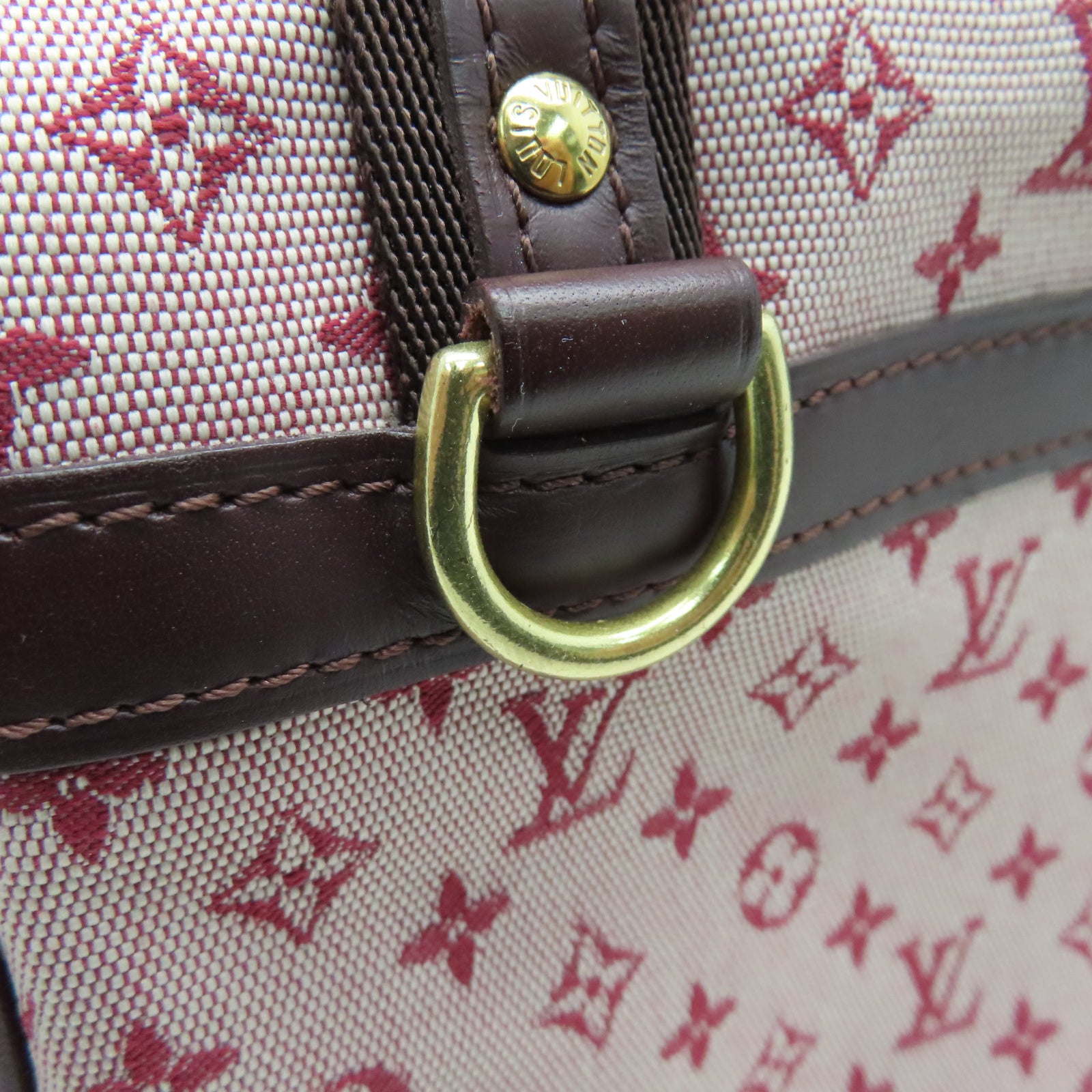 LOUIS VUITTON Mono-mini Josephine PM金扣肩背袋紅色