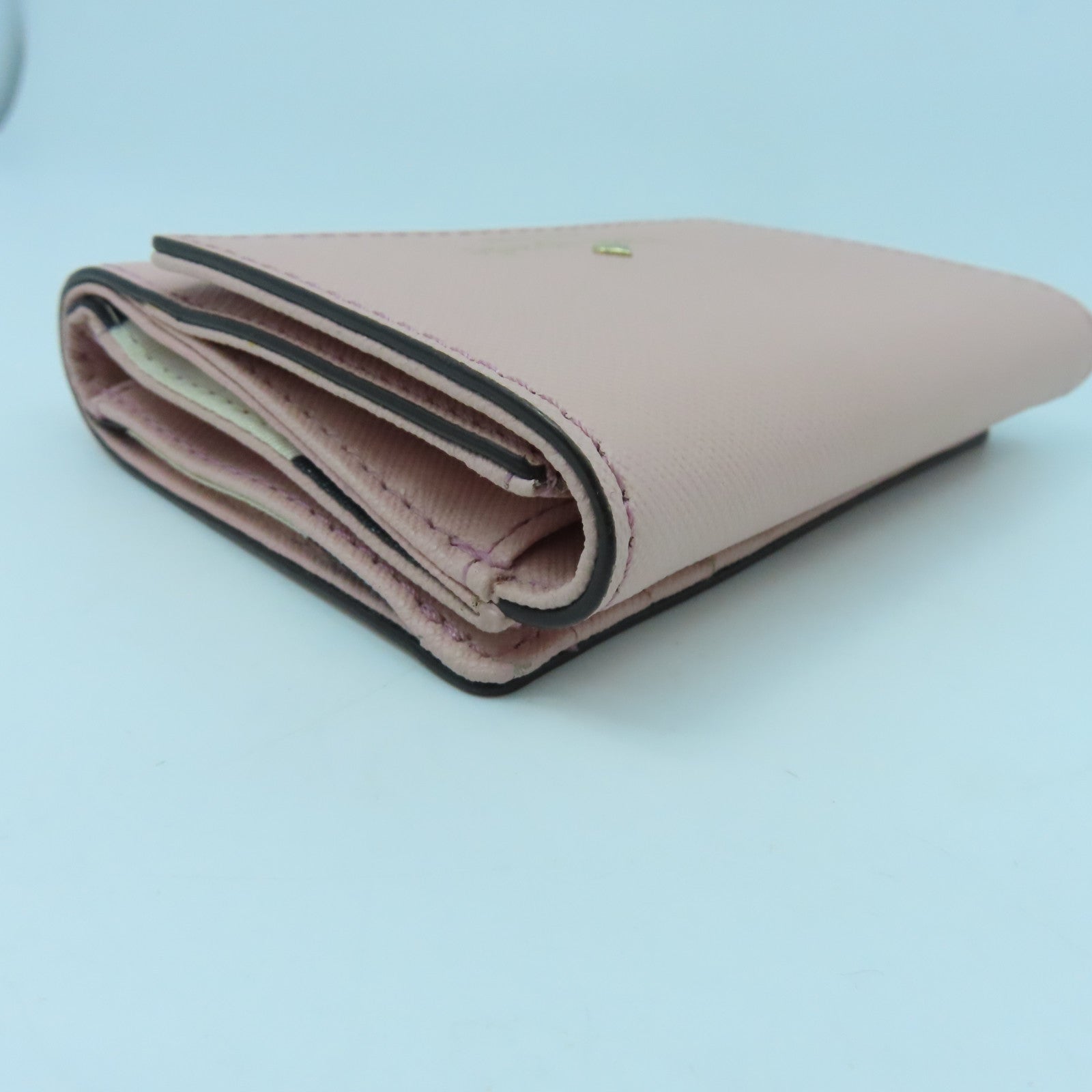 Kate Spade 牛皮皮革Wallet金扣錢包粉紅色