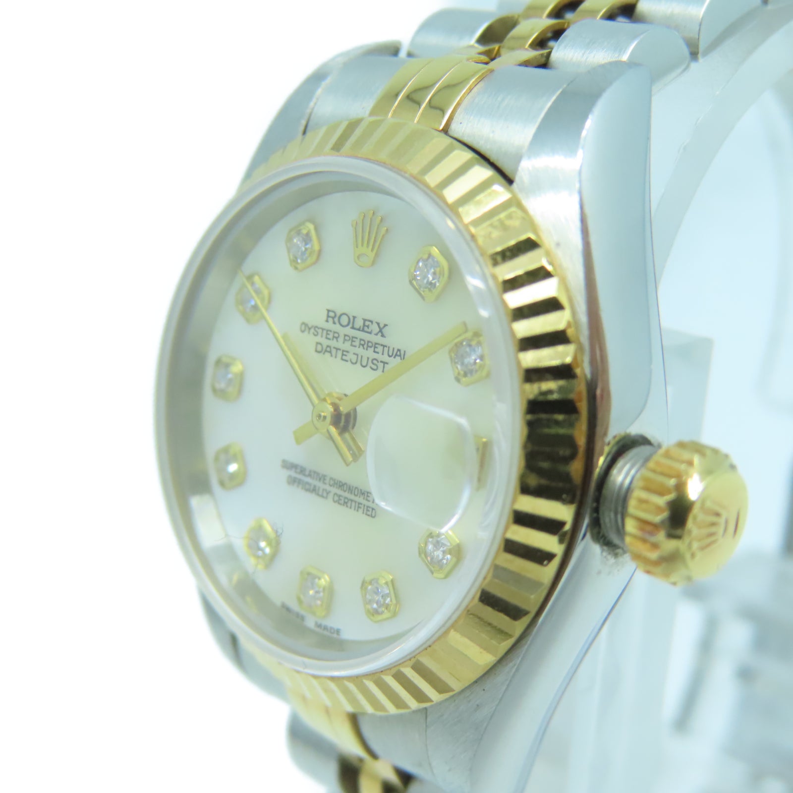 ROLEX Datejust 18K黃金不鏽鋼手錶自動機芯金色