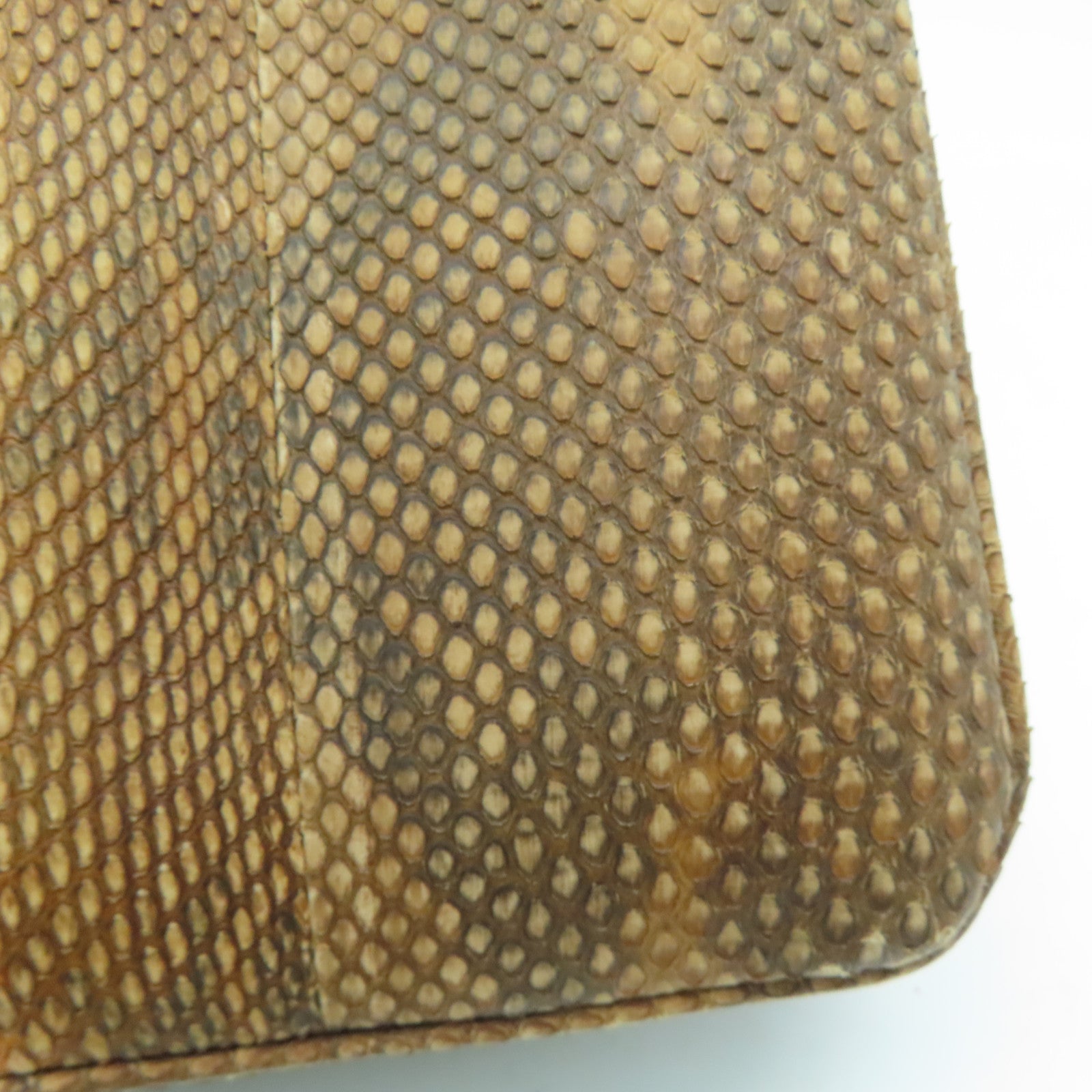 PRADA 【激减优惠】蛇皮皮革Chain Shoulder Bag银扣肩背袋啡色橙色