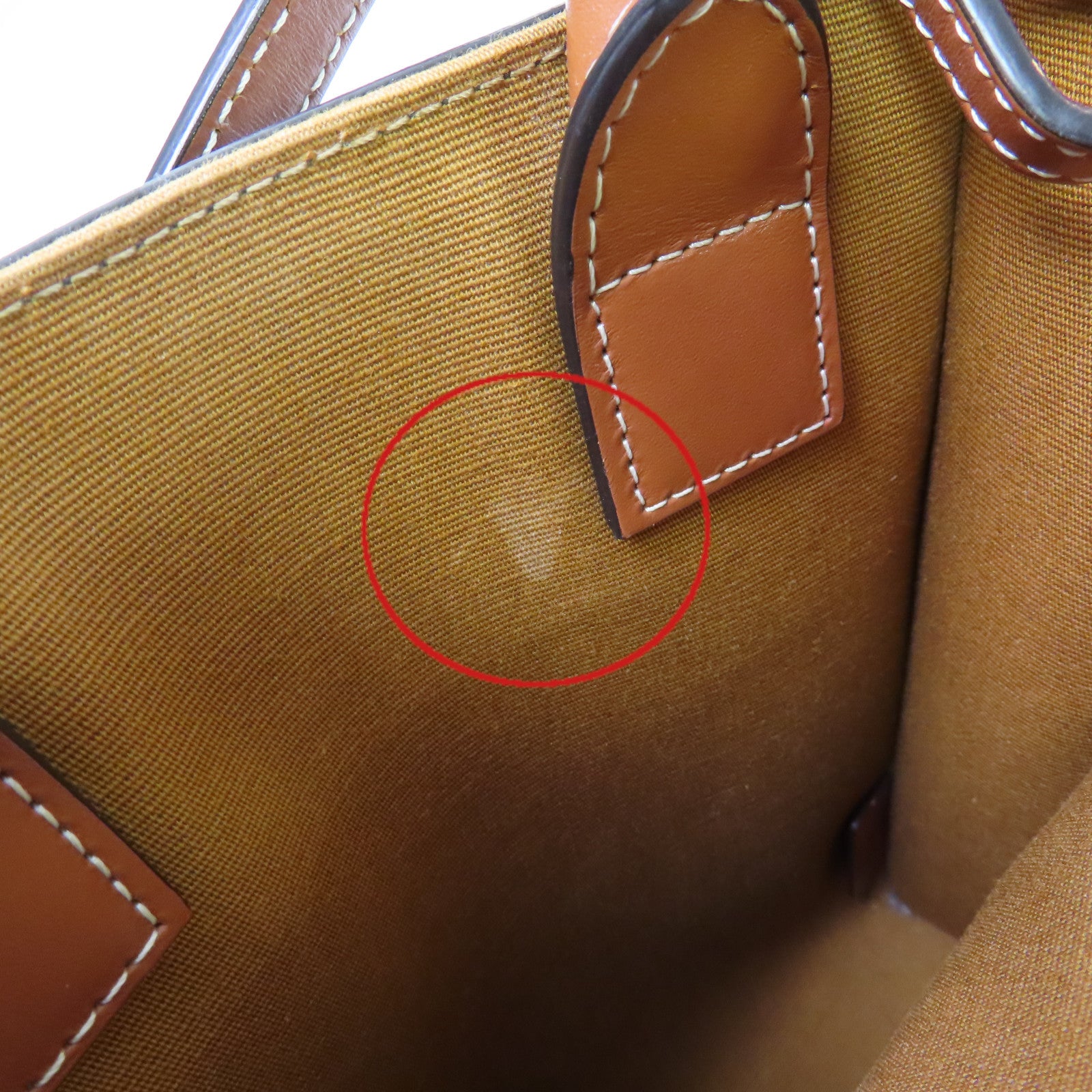 CELINE Triomphe帆布Mini Cabas 2Way Shoulder Bag手挽肩背兩用袋啡色