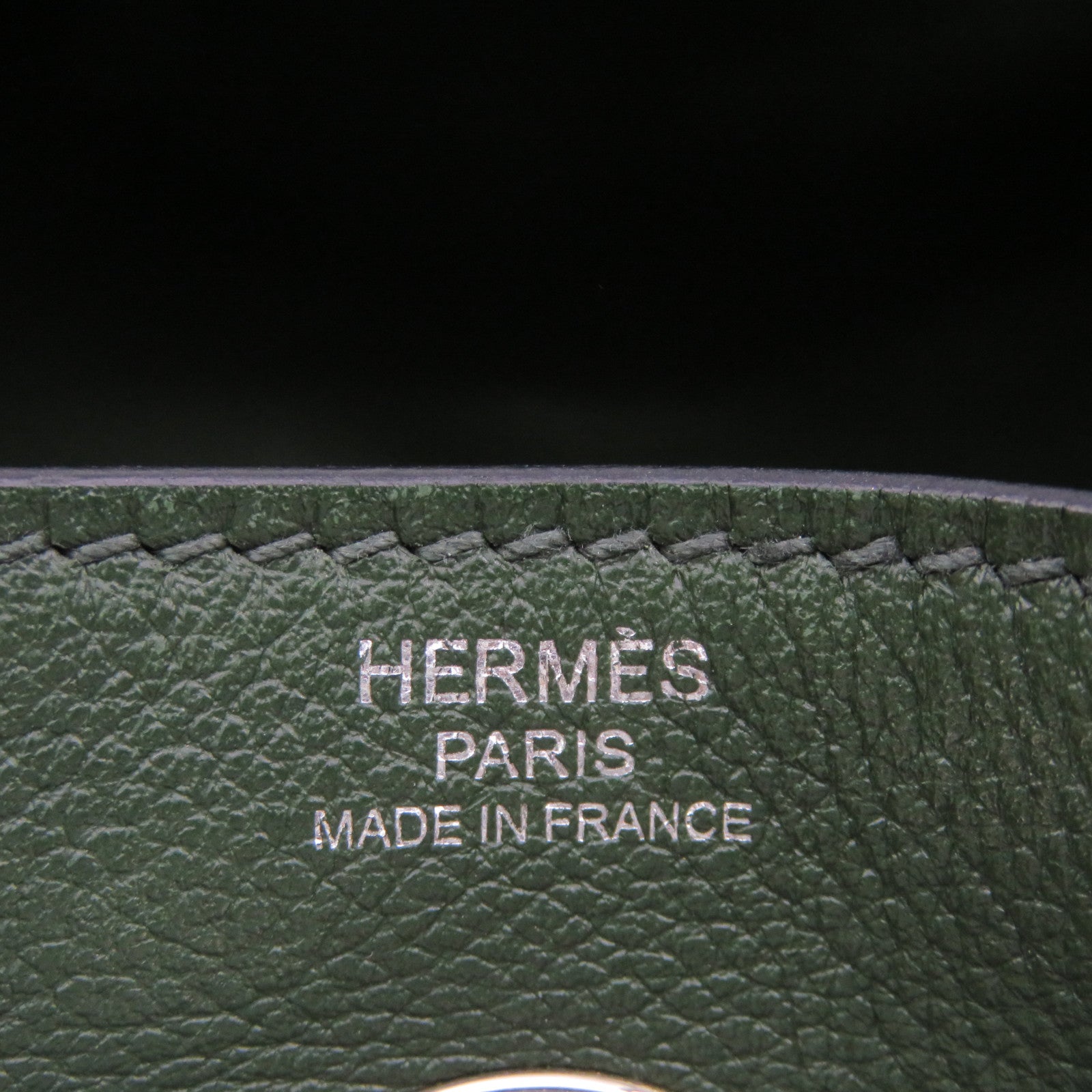 HERMES 【激减优惠】Evercolor皮革Lindy 26银扣手挽肩背两用袋绿色