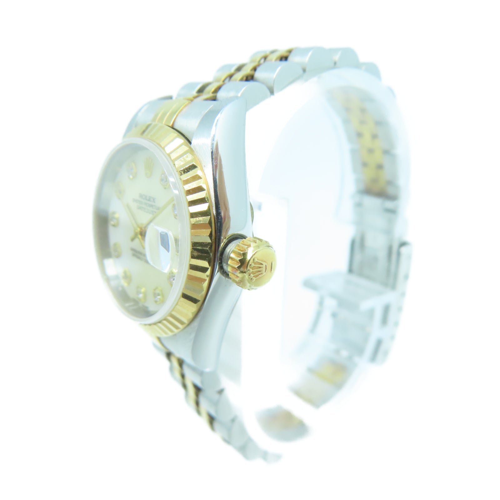 ROLEX Datejust 18K黃金不鏽鋼手錶自動機芯金色