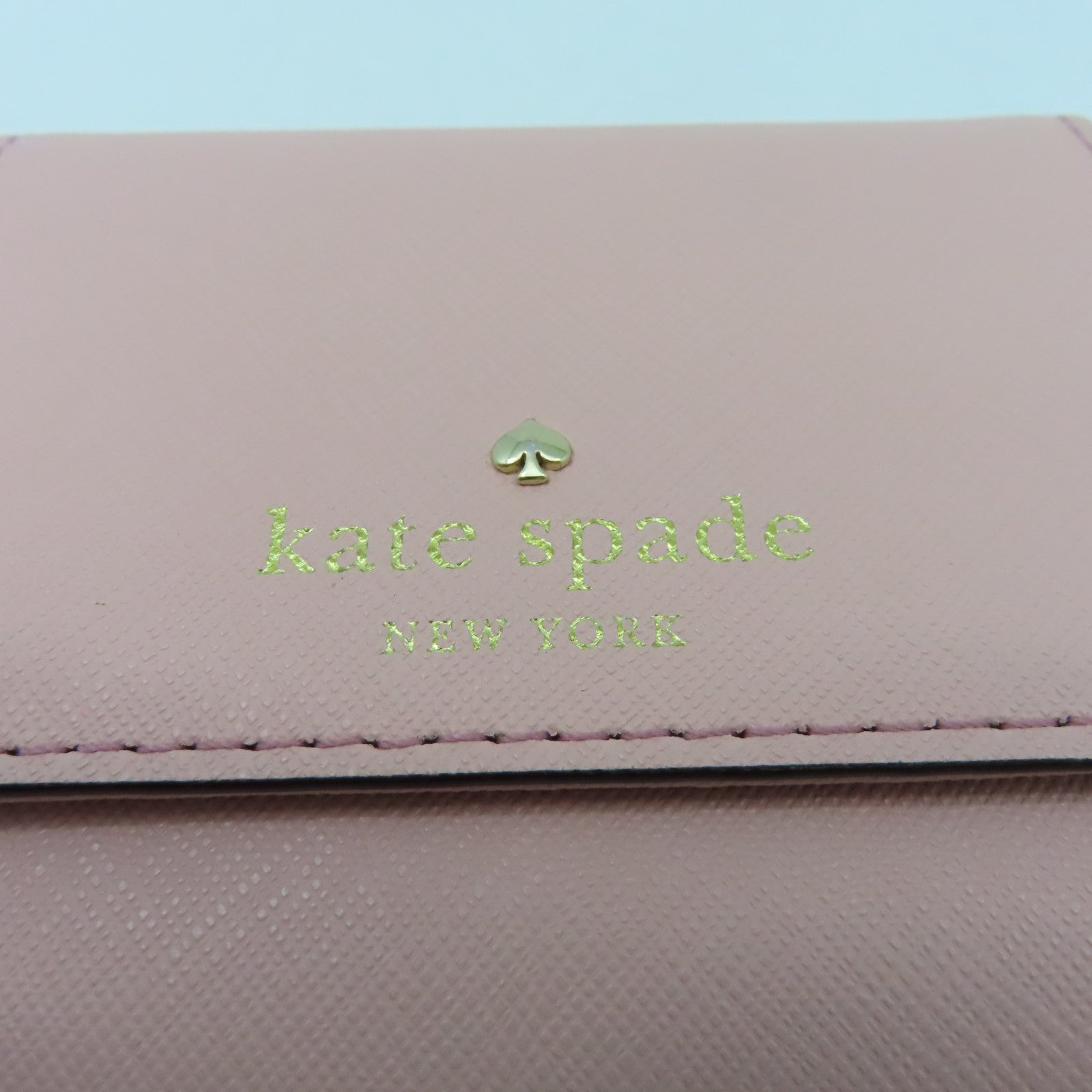 Kate Spade 牛皮皮革Wallet金扣錢包粉紅色