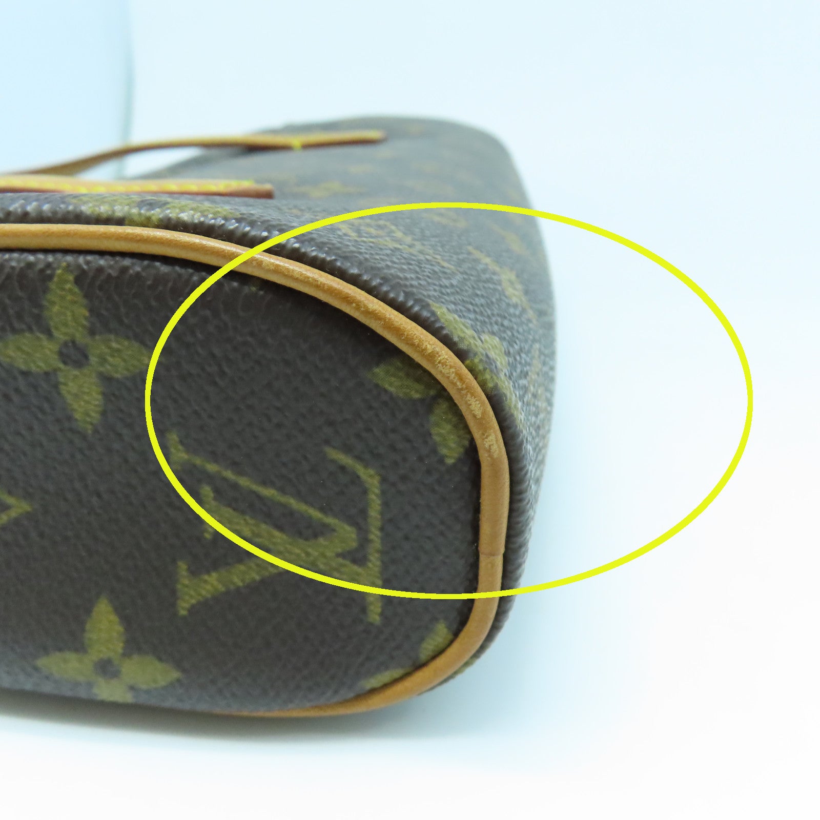 LOUIS VUITTON Monogram Sonatine金扣手挽袋啡色