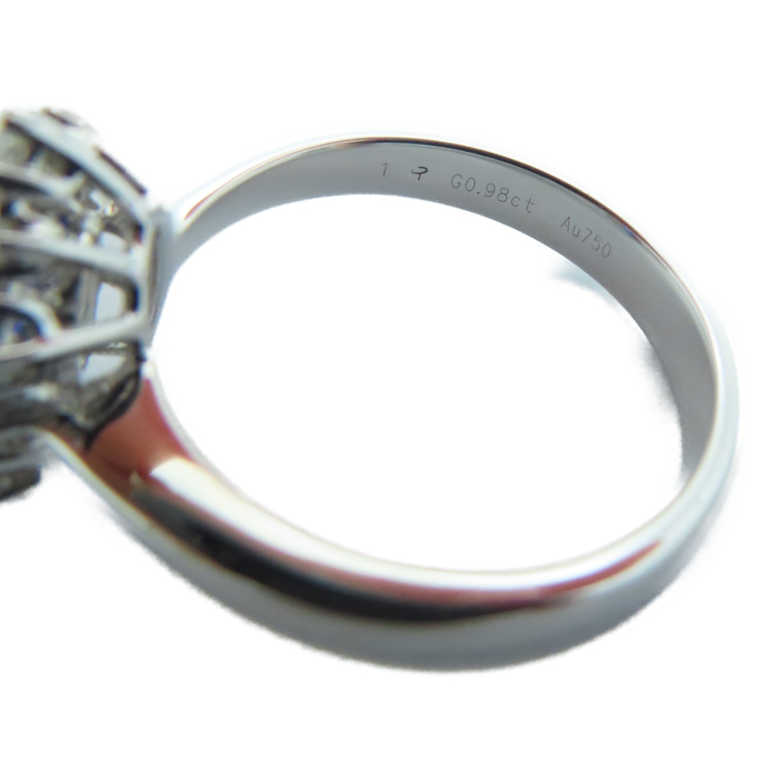 JEWELRY 18K白金Sapphire Ring蓝宝石戒指US#6