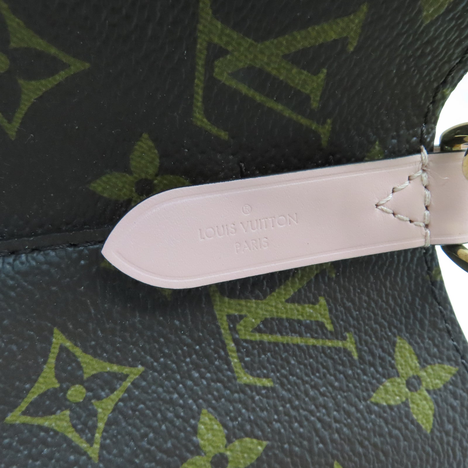 LOUIS VUITTON Monogram Neo Noe MM金扣肩背袋棕色/粉紅色