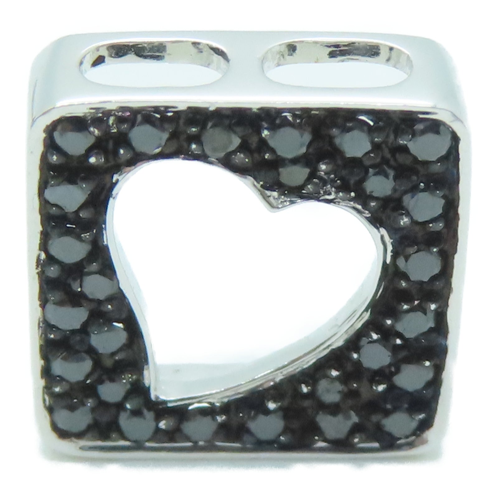 JEWELRY 18K白金Diamond 2.32g 0.26ct黑钻石吊坠