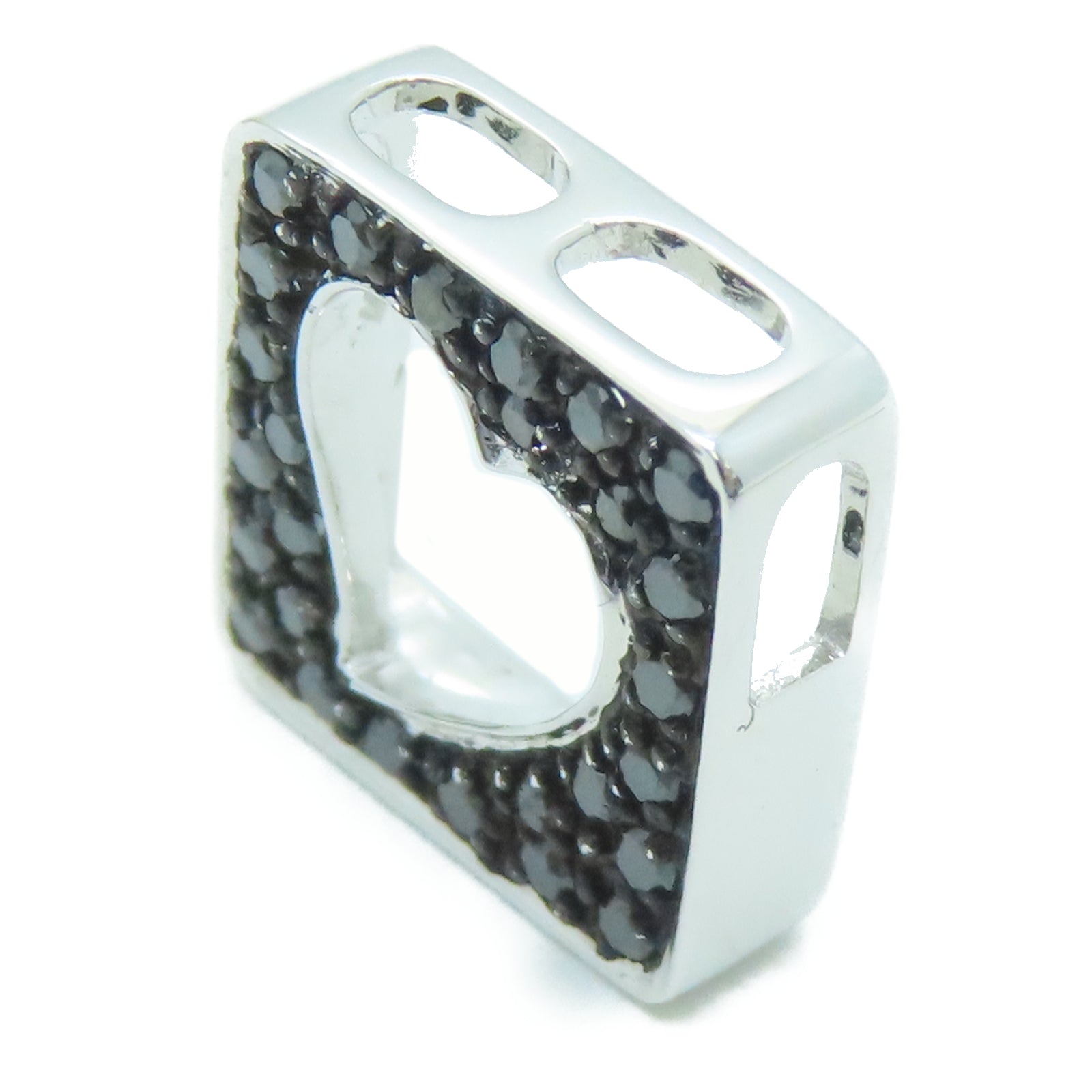 JEWELRY 18K白金Diamond 2.32g 0.26ct黑钻石吊坠
