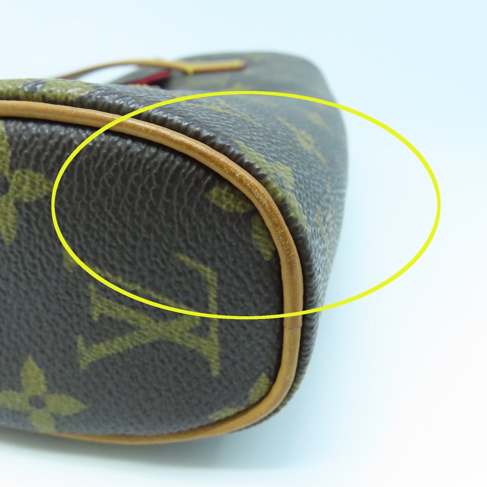 LOUIS VUITTON Monogram Sonatine金扣手挽袋啡色