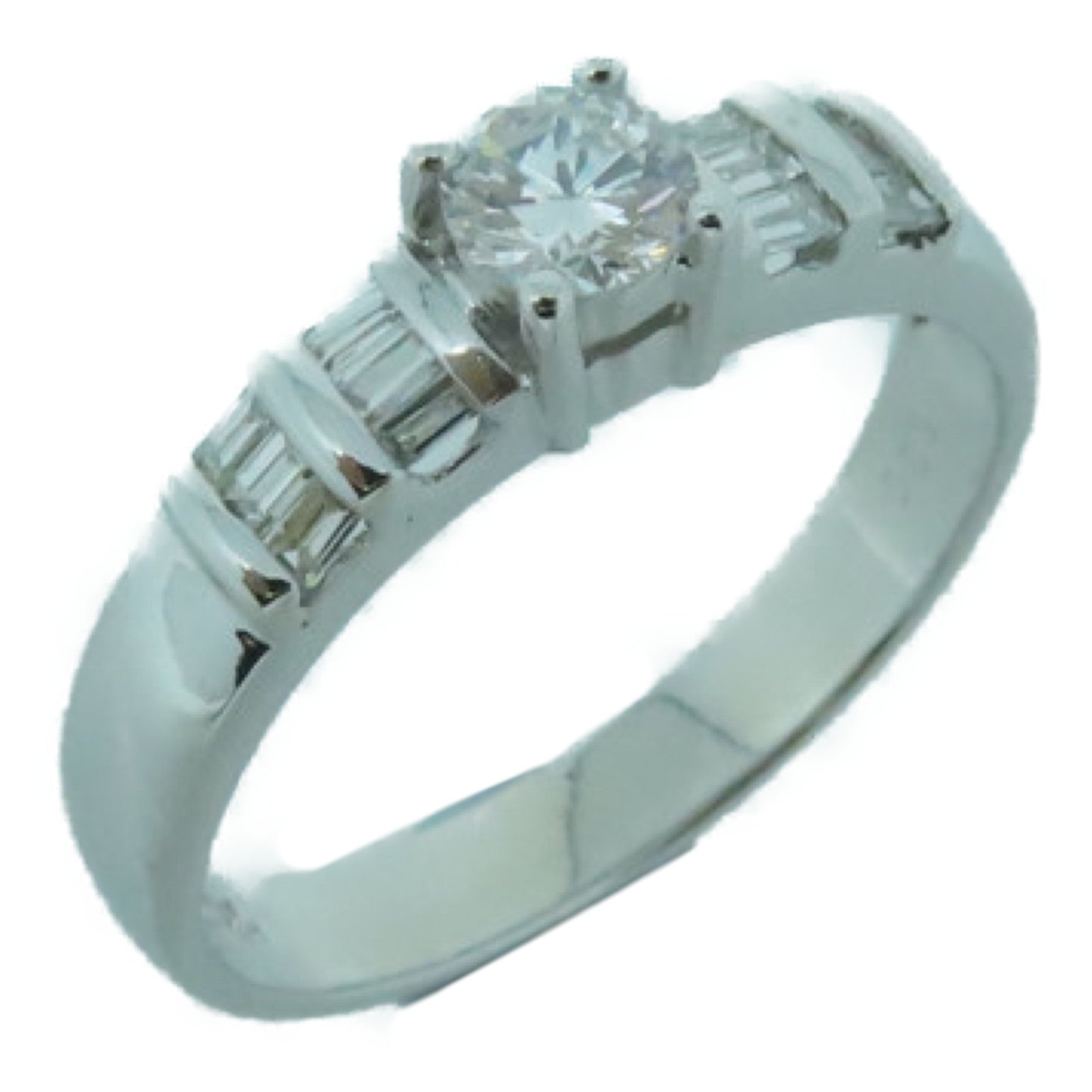 JEWELRY 18K White Gold Diamond Ring0.25ct Diamond Ring US#6.5