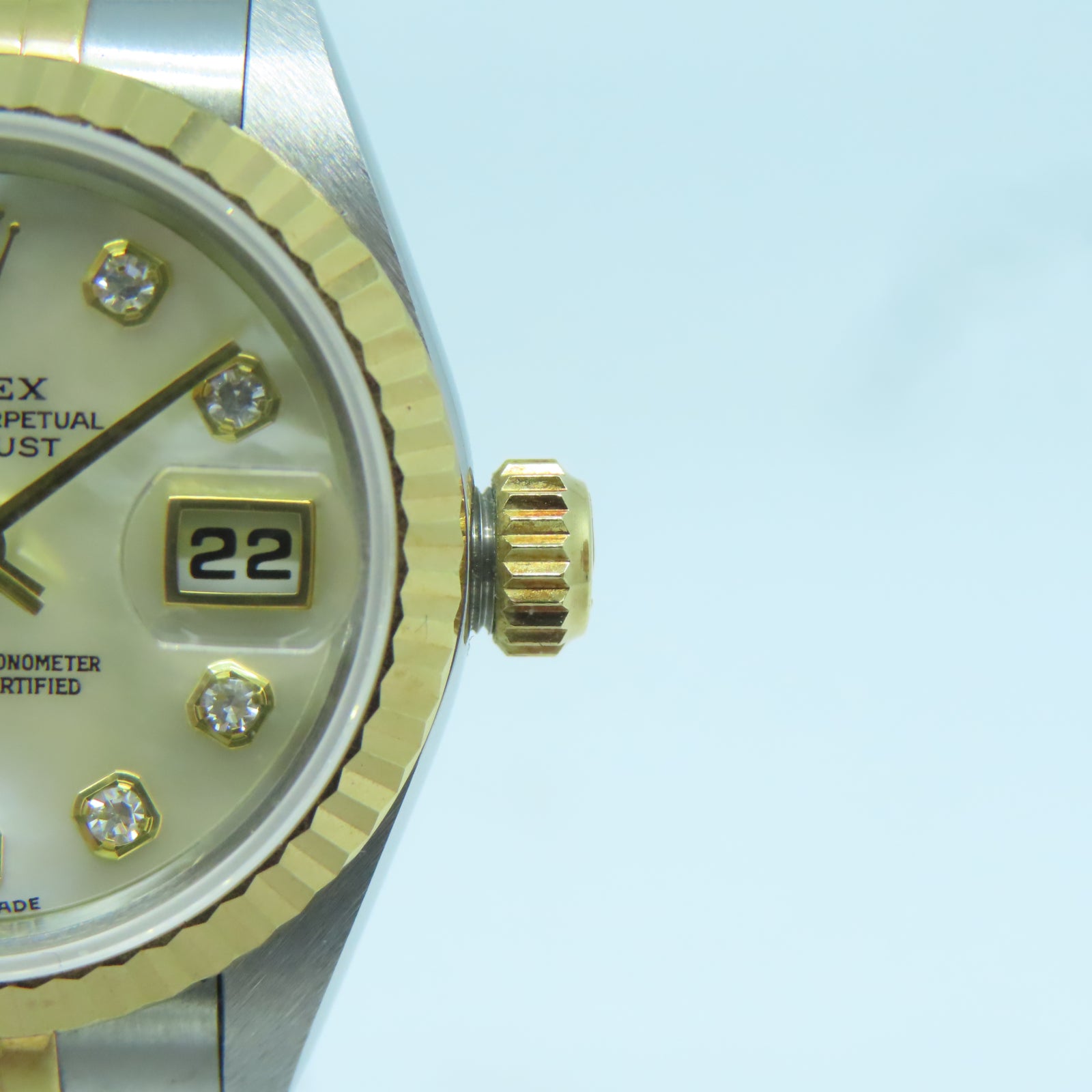 ROLEX Datejust 18K黃金不鏽鋼手錶自動機芯金色