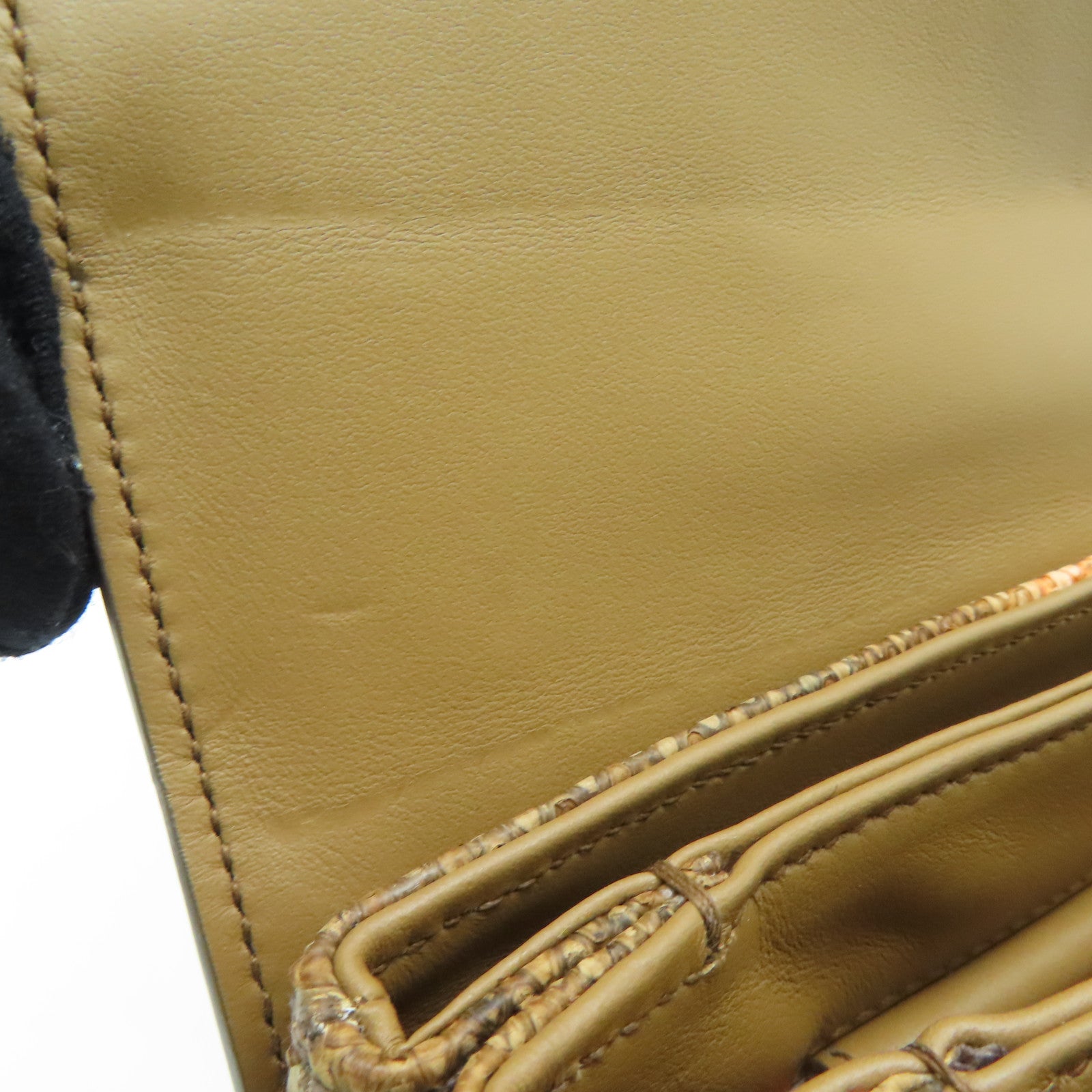 PRADA 【激减优惠】蛇皮皮革Chain Shoulder Bag银扣肩背袋啡色橙色