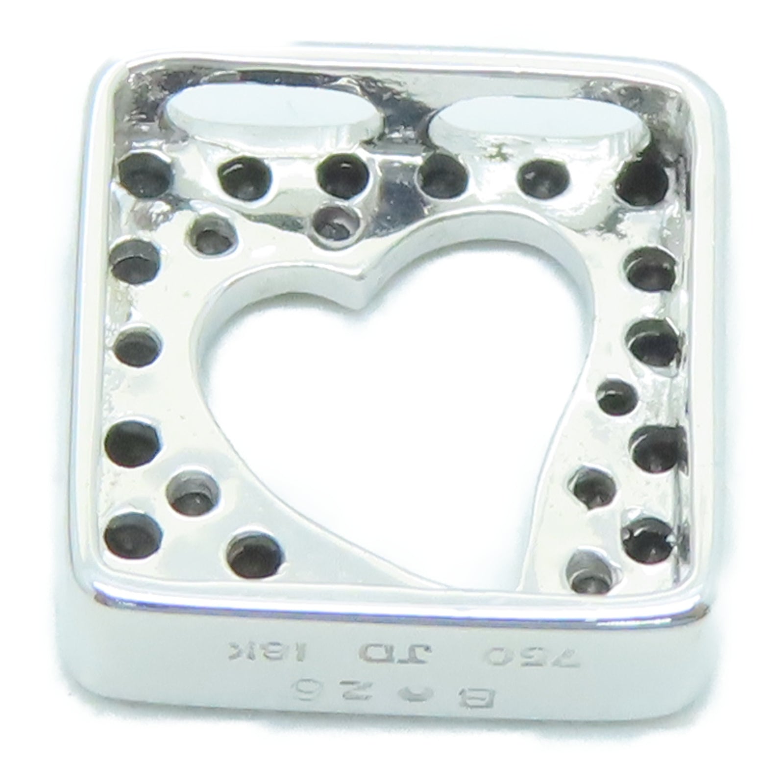 JEWELRY 18K白金Diamond 2.32g 0.26ct黑钻石吊坠