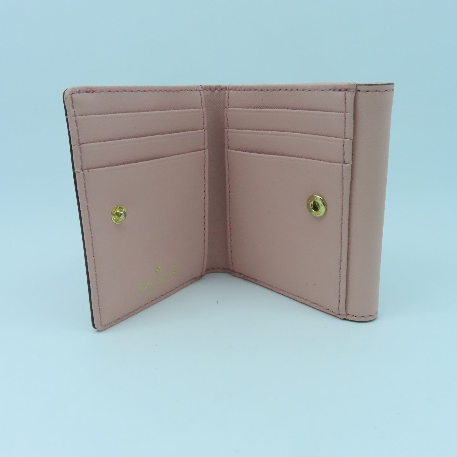 Kate Spade 牛皮皮革Wallet金扣錢包粉紅色
