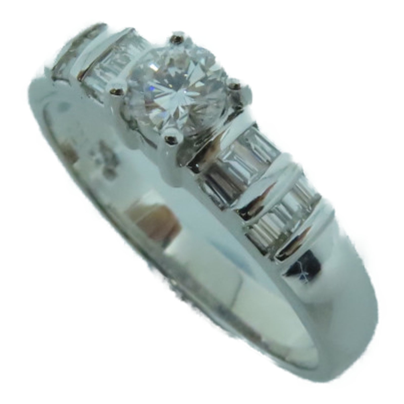JEWELRY 18K White Gold Diamond Ring0.25ct Diamond Ring US#6.5