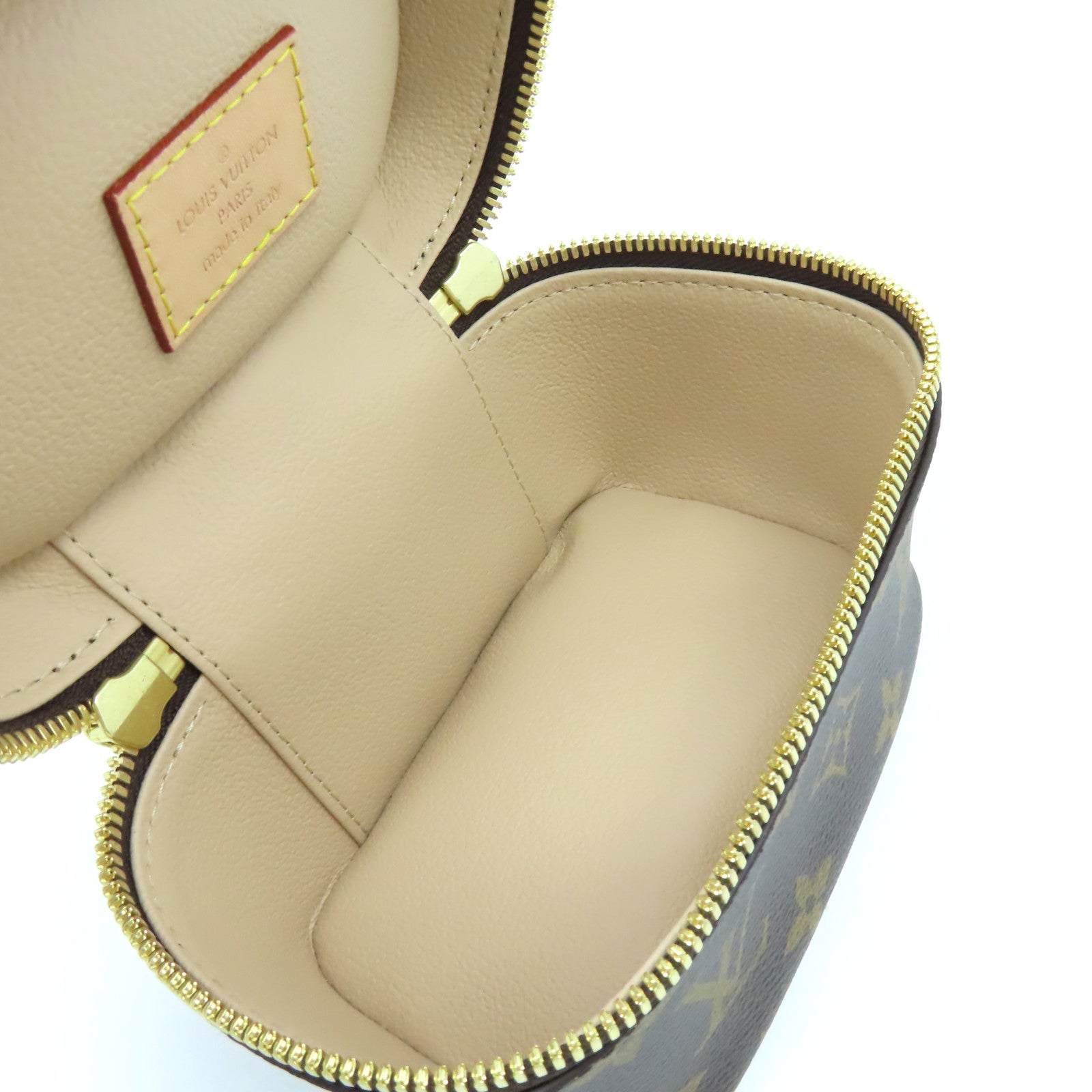 LOUIS VUITTON Monogram Nice Nano Toiletry Pouch金扣手拿包啡色