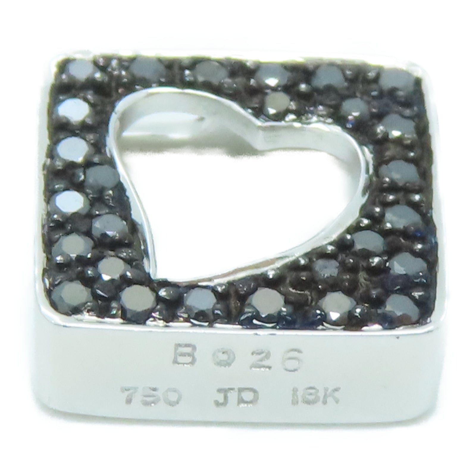 JEWELRY 18K白金Diamond 2.32g 0.26ct黑钻石吊坠