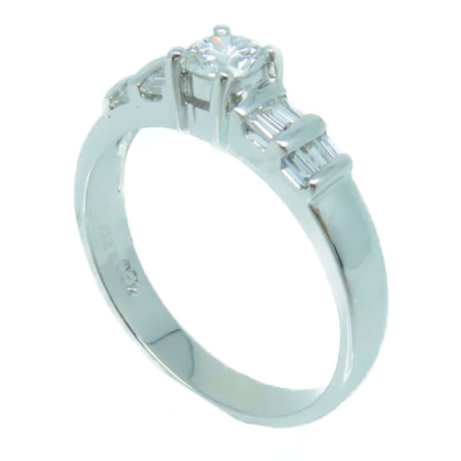 JEWELRY 18K White Gold Diamond Ring0.25ct Diamond Ring US#6.5